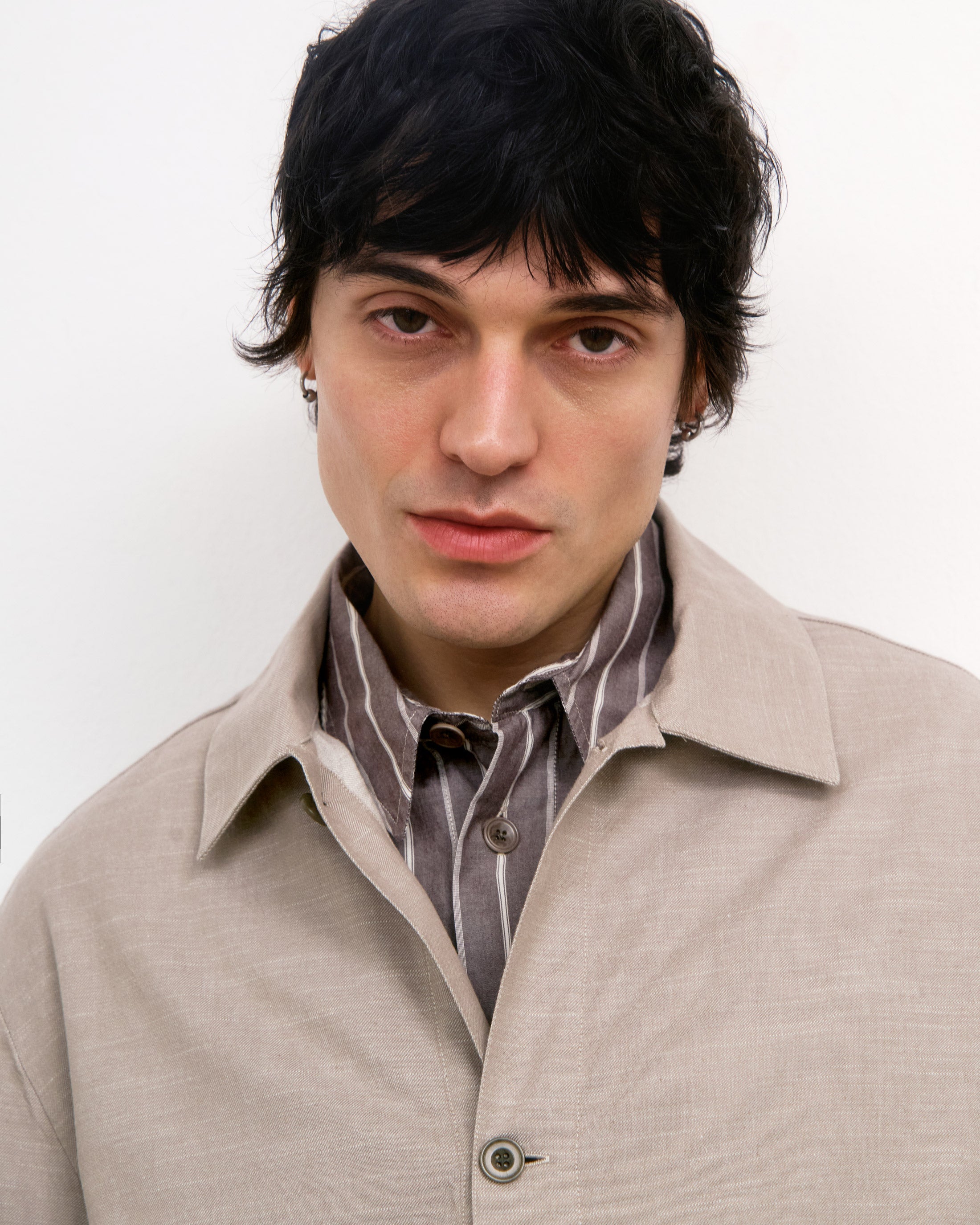 Veste de travail beige en coton biologique Rotholz