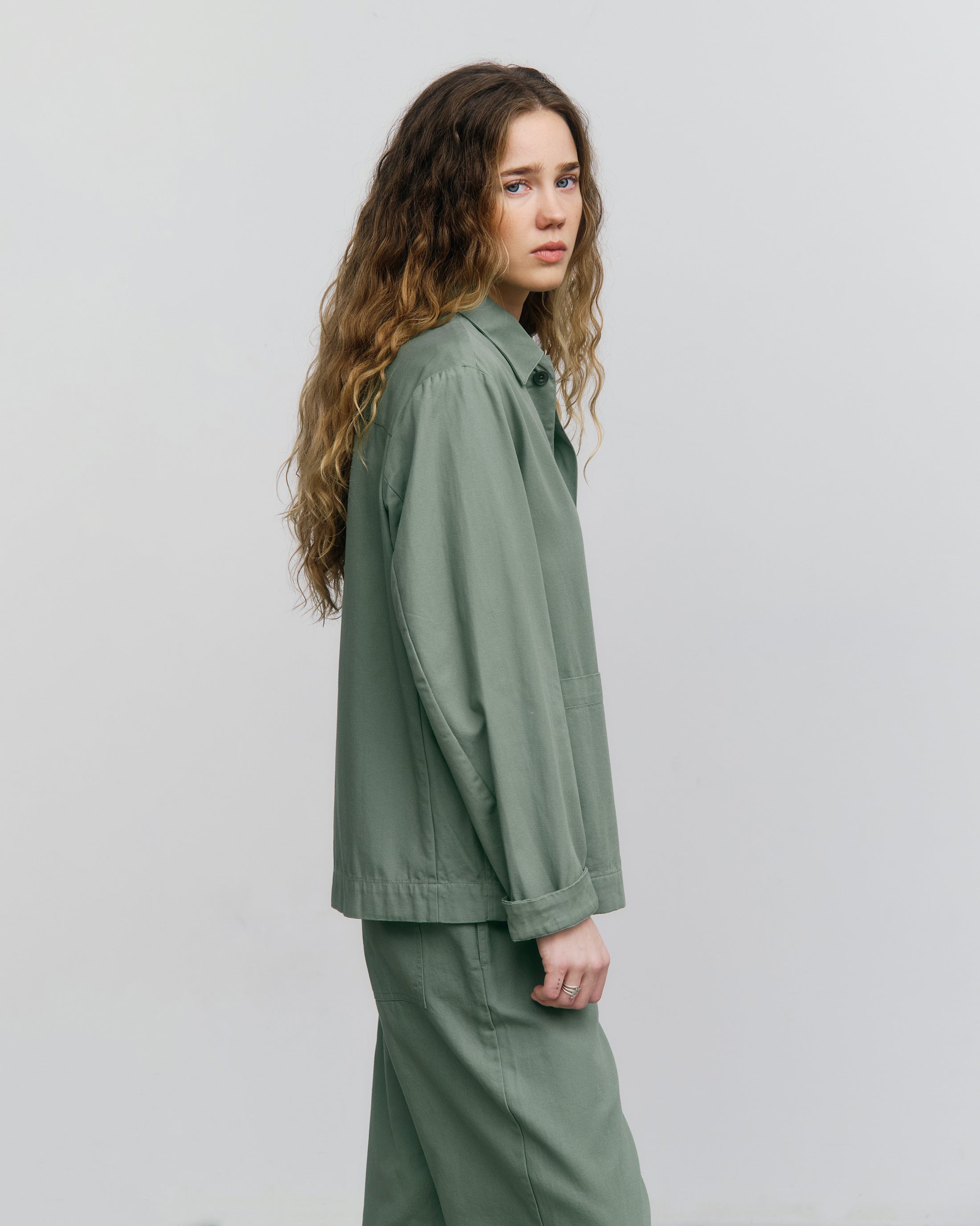 Veste de travail verte en coton biologique de Rotholz