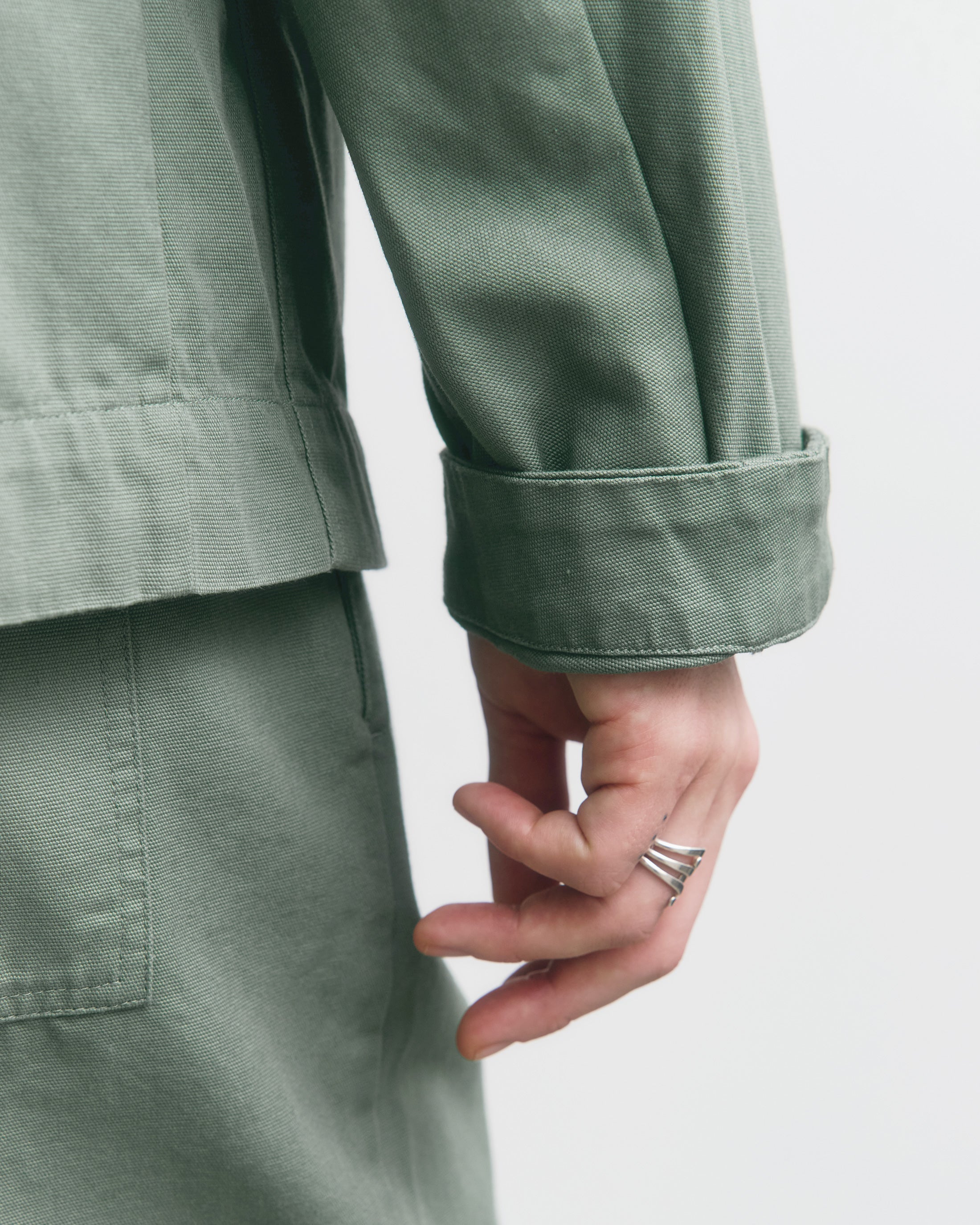 Veste de travail verte en coton biologique de Rotholz