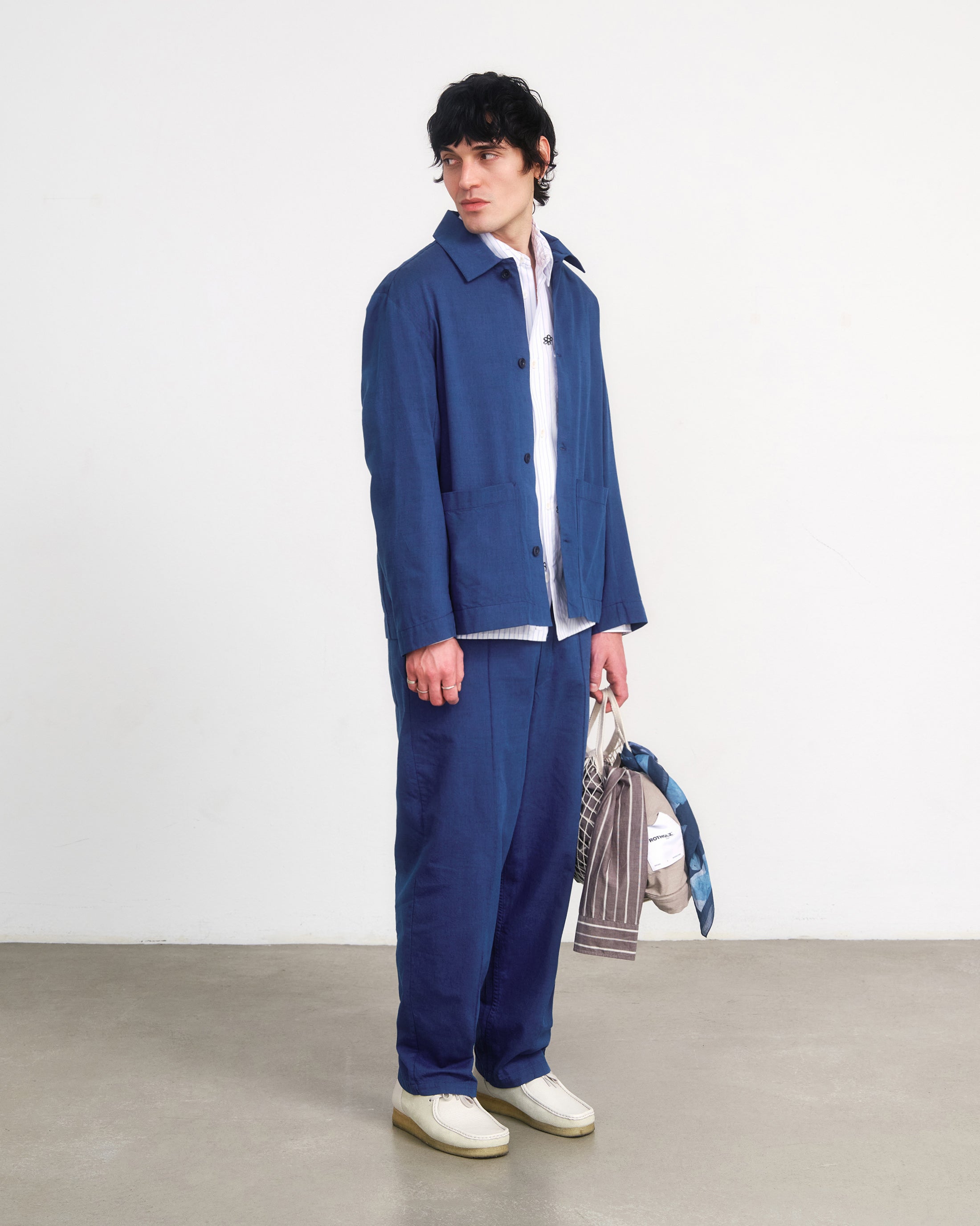 Veste de travail bleue en coton biologique de Rotholz