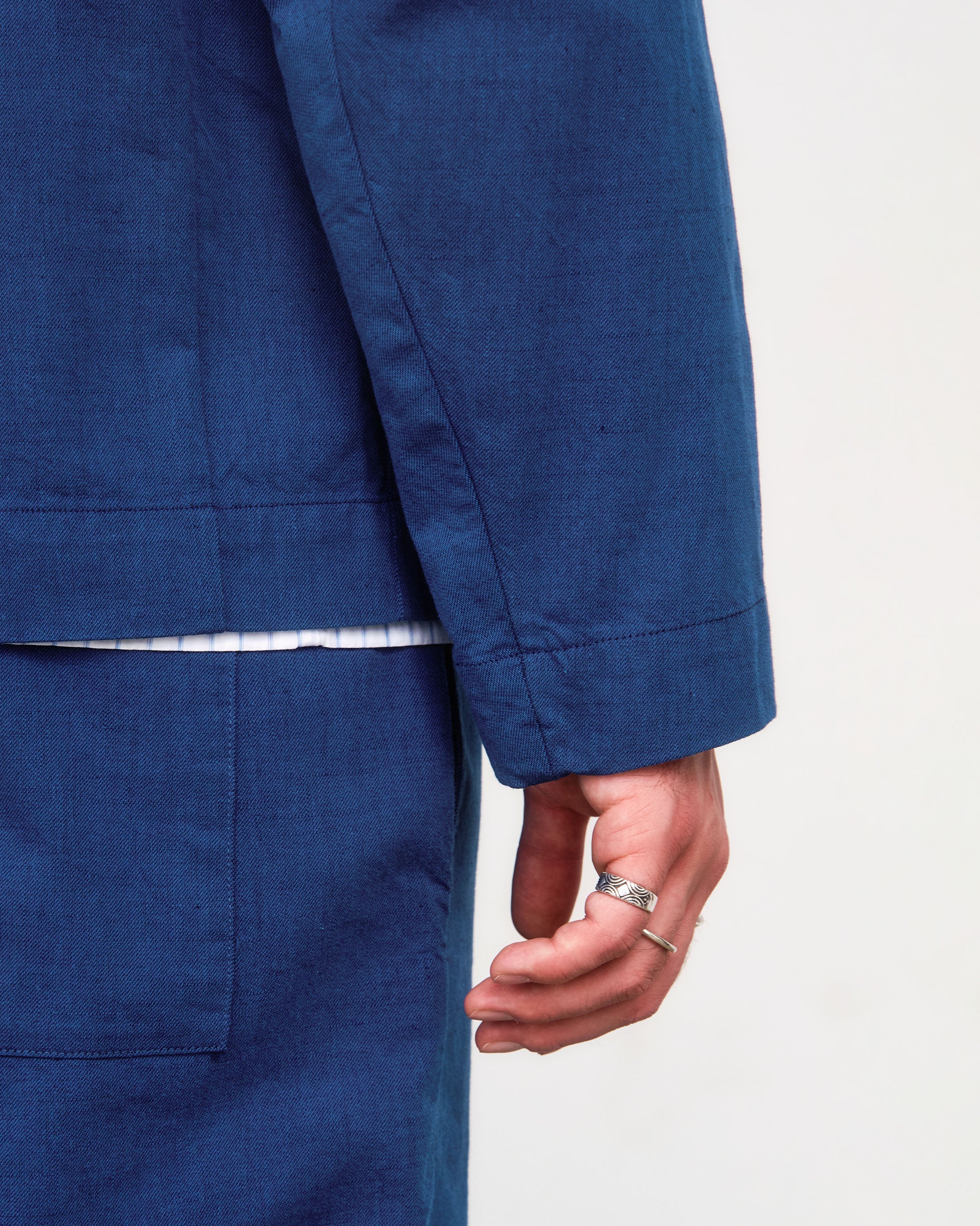 Veste de travail bleue en coton biologique de Rotholz