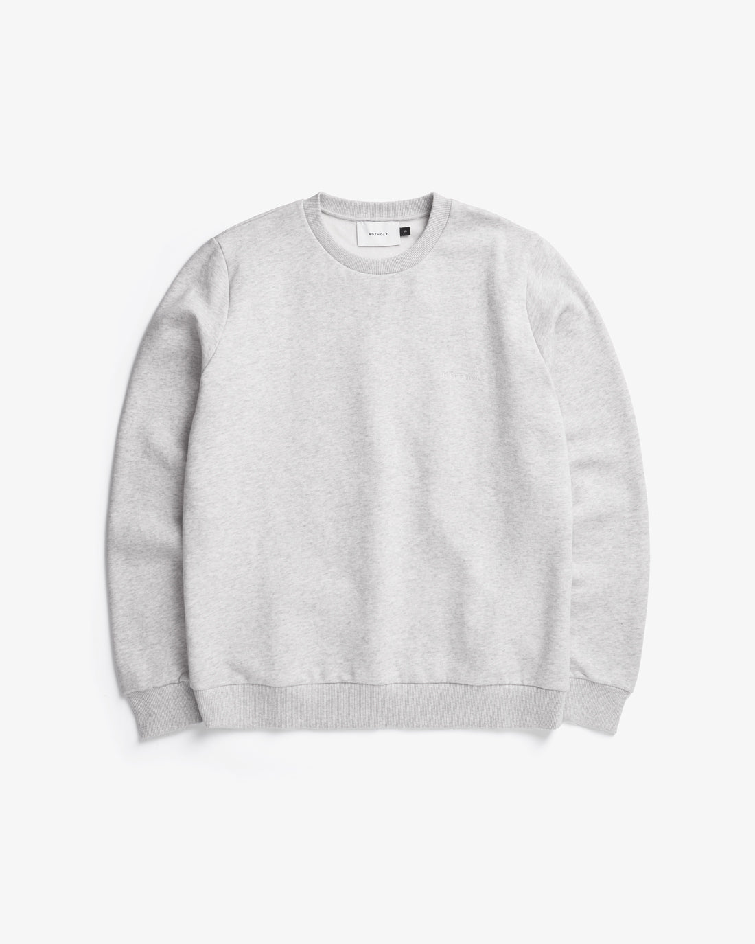 Light gray sweater logo made of organic cotton from Rotholz