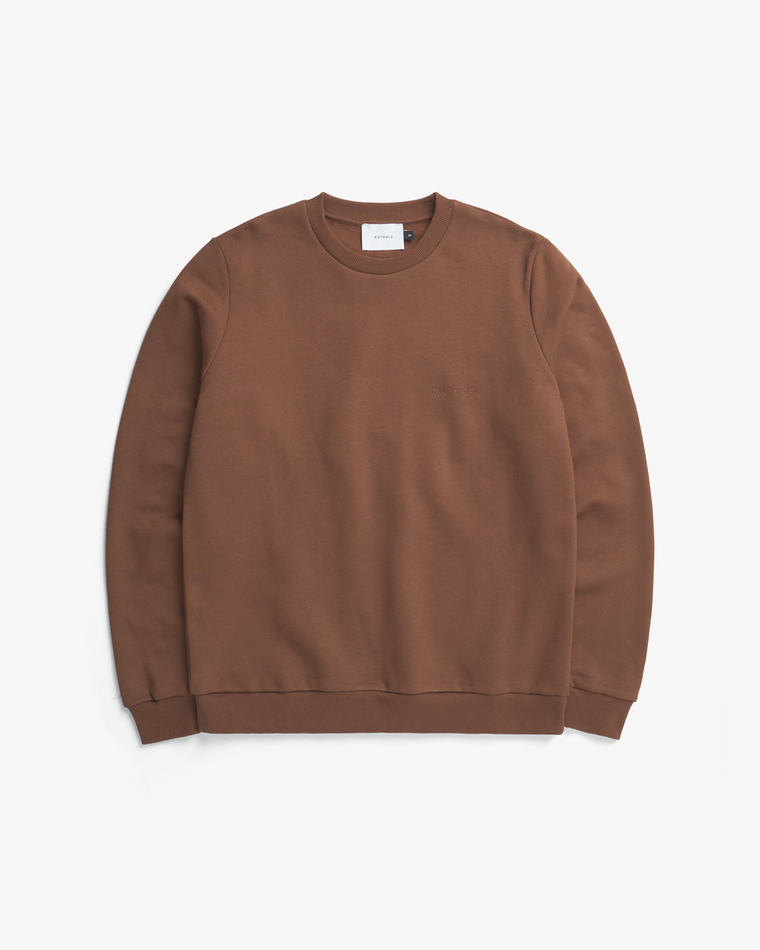 Brown sweater logo made of organic cotton from Rotholz