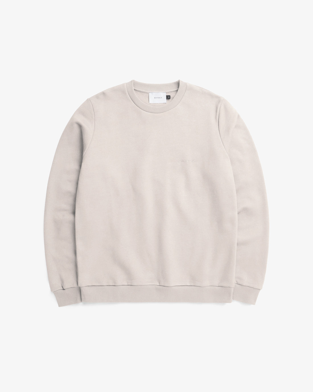 Beige sweatshirt logo made from 100% organic cotton from Rotholz