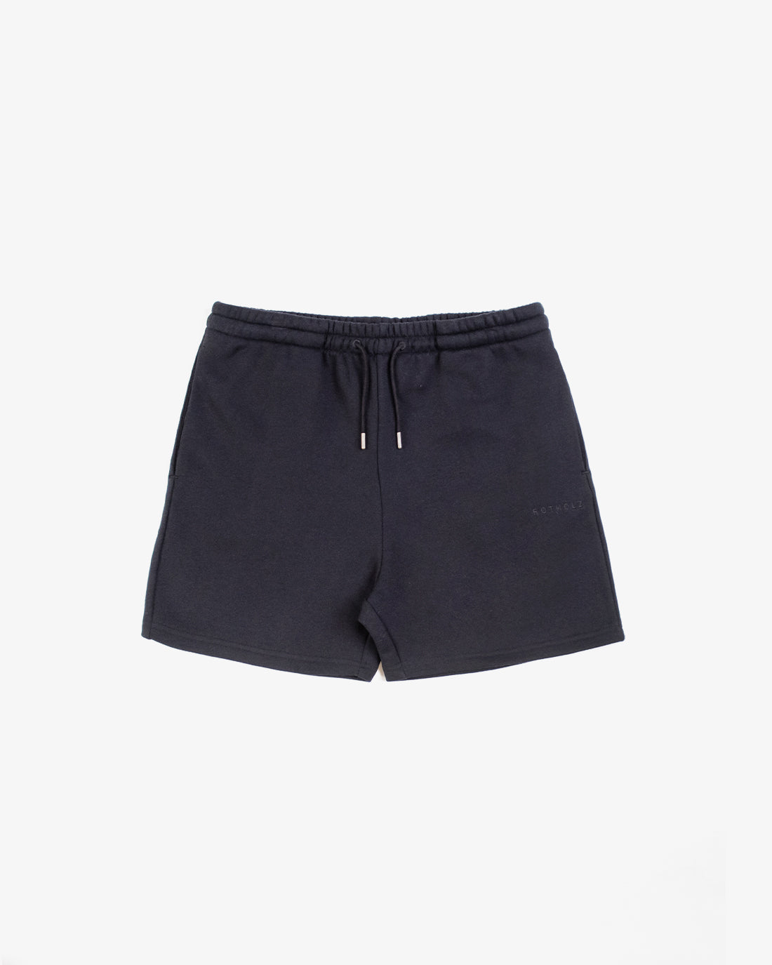 Schwarze Sweatshorts Logo aus 100% Bio-Baumwolle von Rotholz