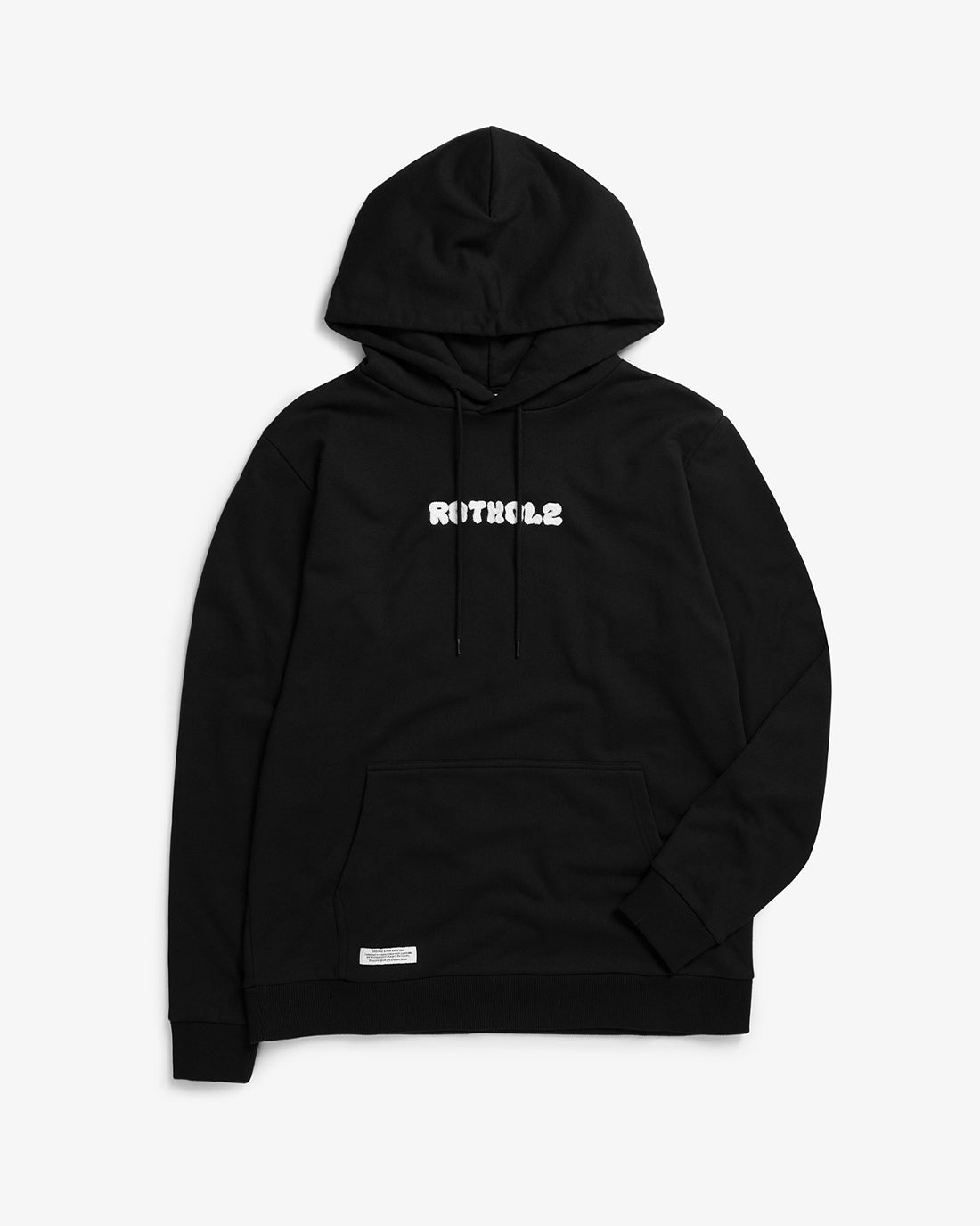 Schwarzer Hoodie Logo aus 100% Bio-Baumwolle von Rotholz