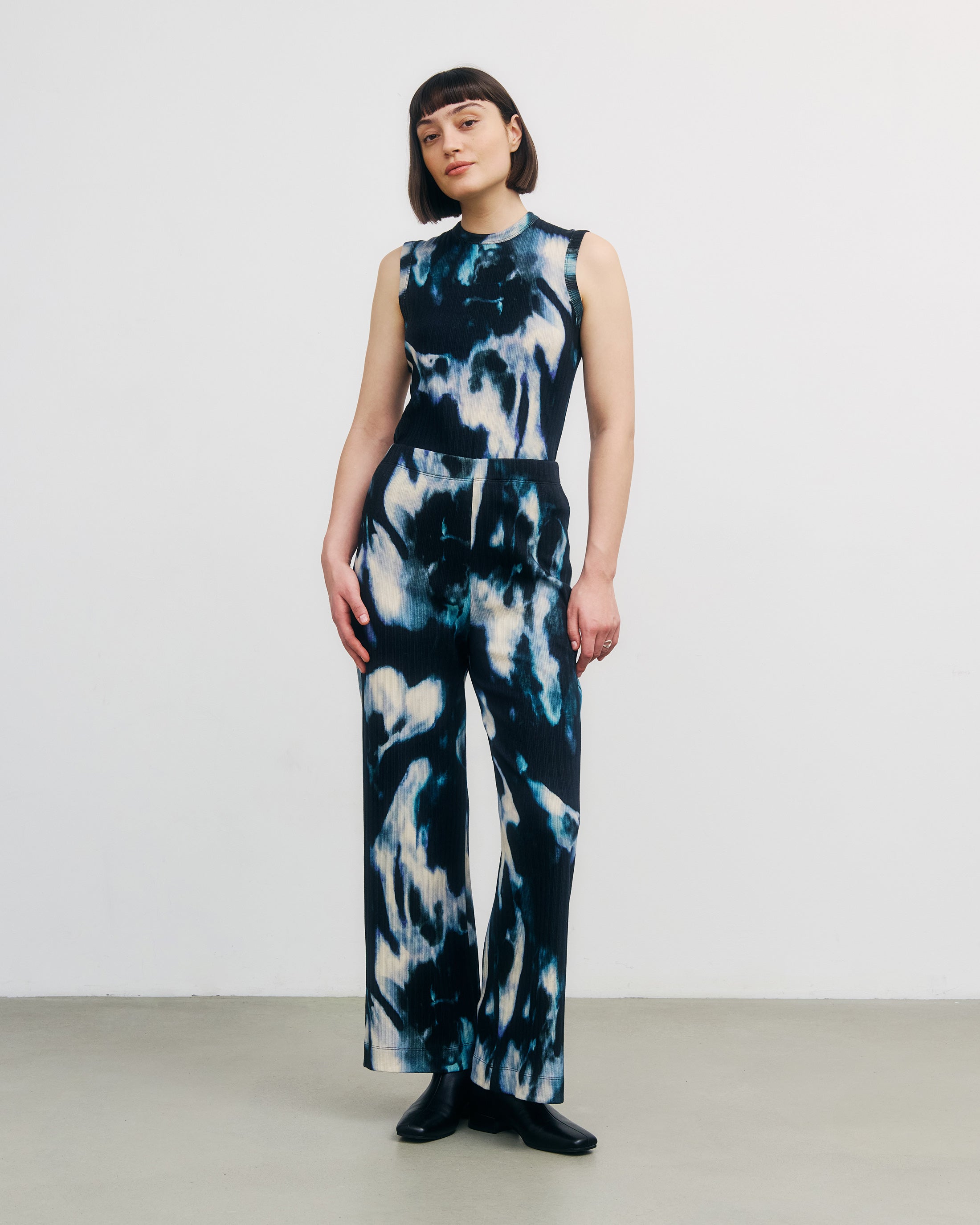 Rotholz Ribbed Tie-Dye Organic Cotton Trousers