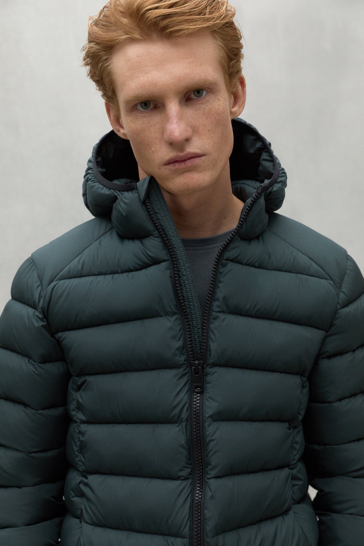 Short down jacket made of 100% recycled polyester (PET bottles) by ECOALF in dark blue