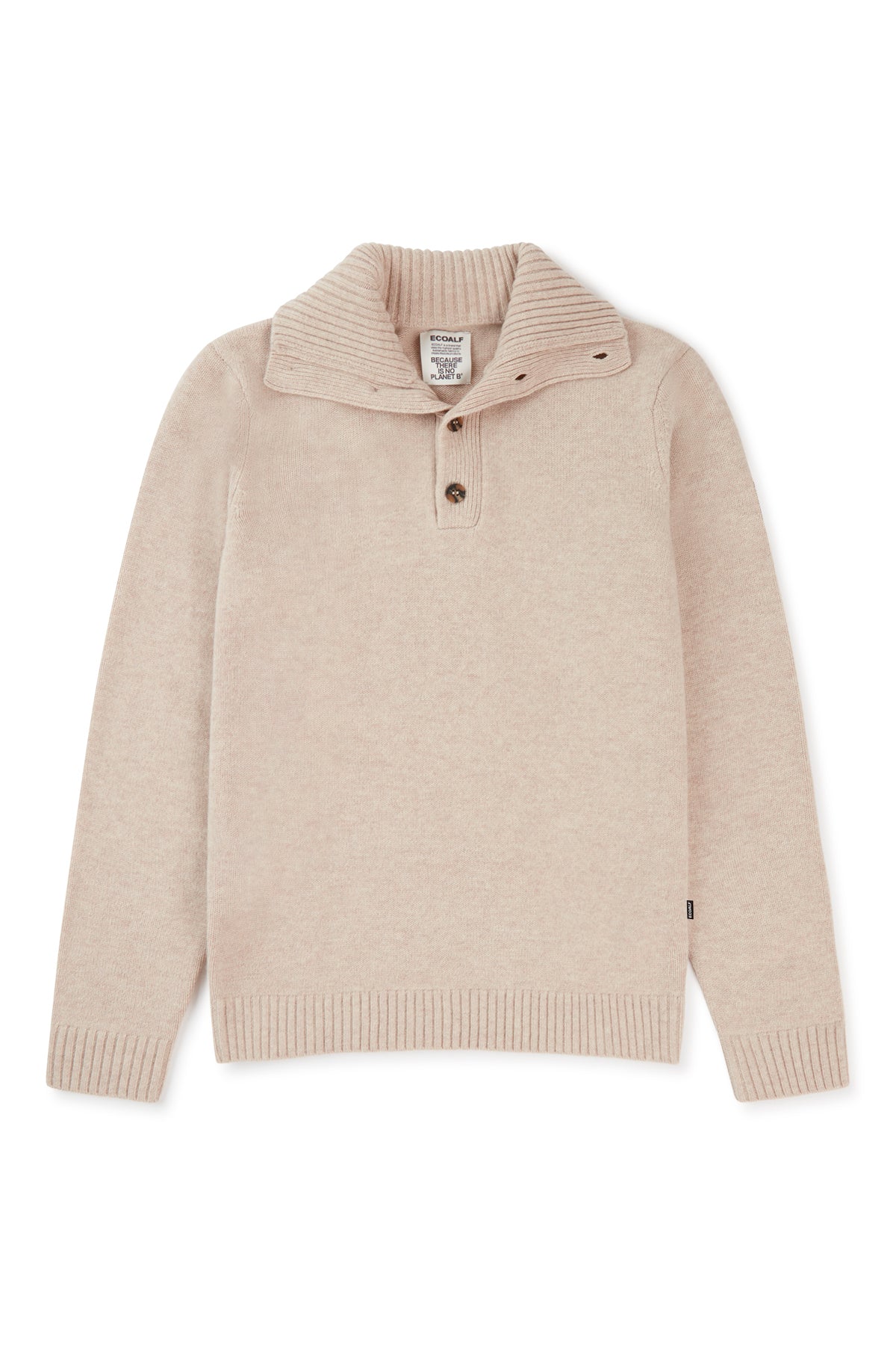 Pull tricoté élégant en coton 100 % recyclé de la marque ECOALF en marron foncé