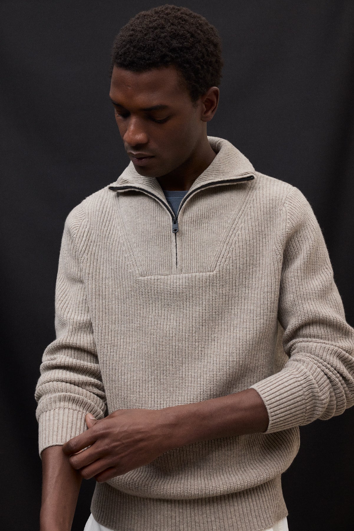 Stricktroyer aus 100% recyleter Wolle von ECOALF in beige meliert