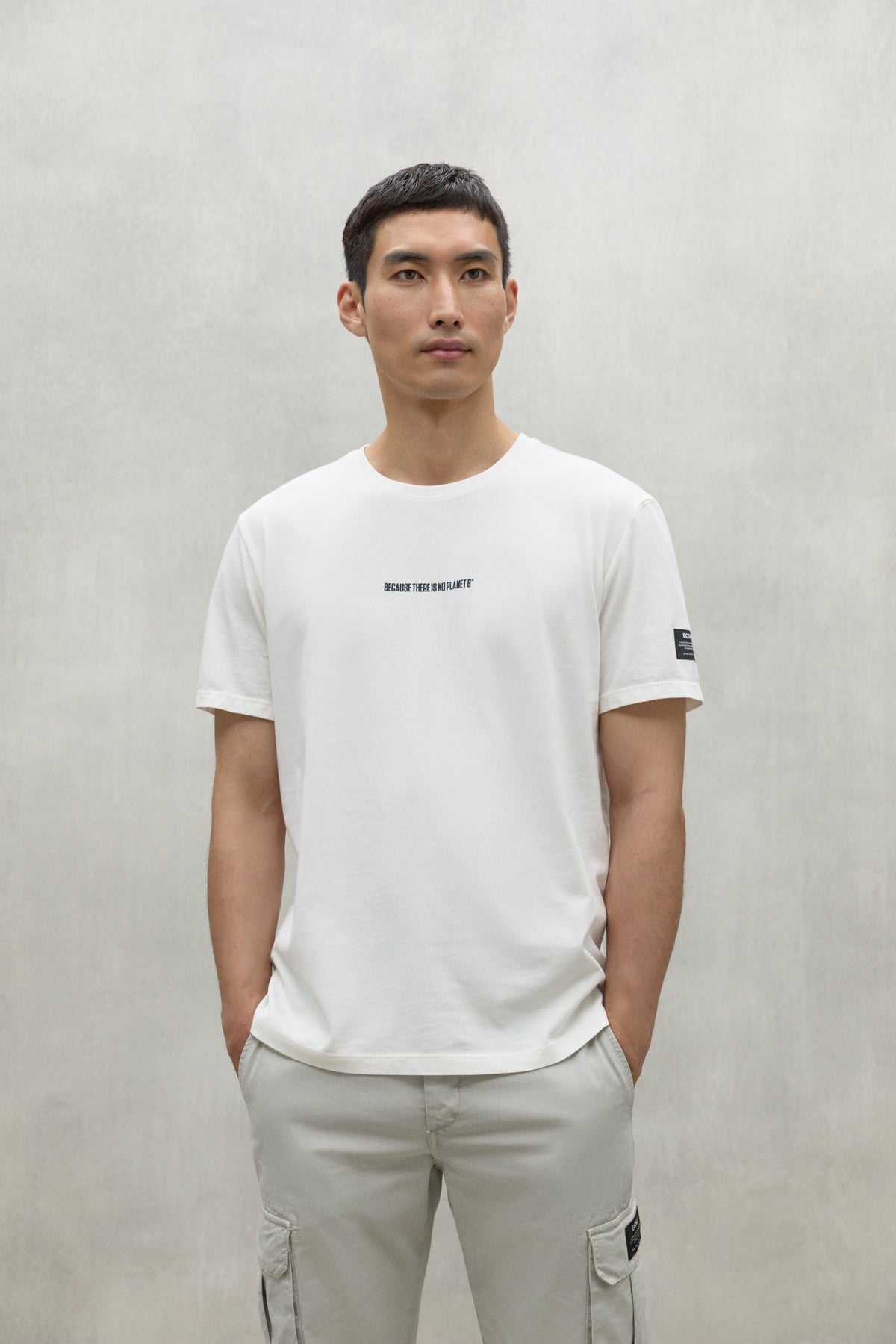 T-shirt made of recycled cotton by ECOALF in off-white with print