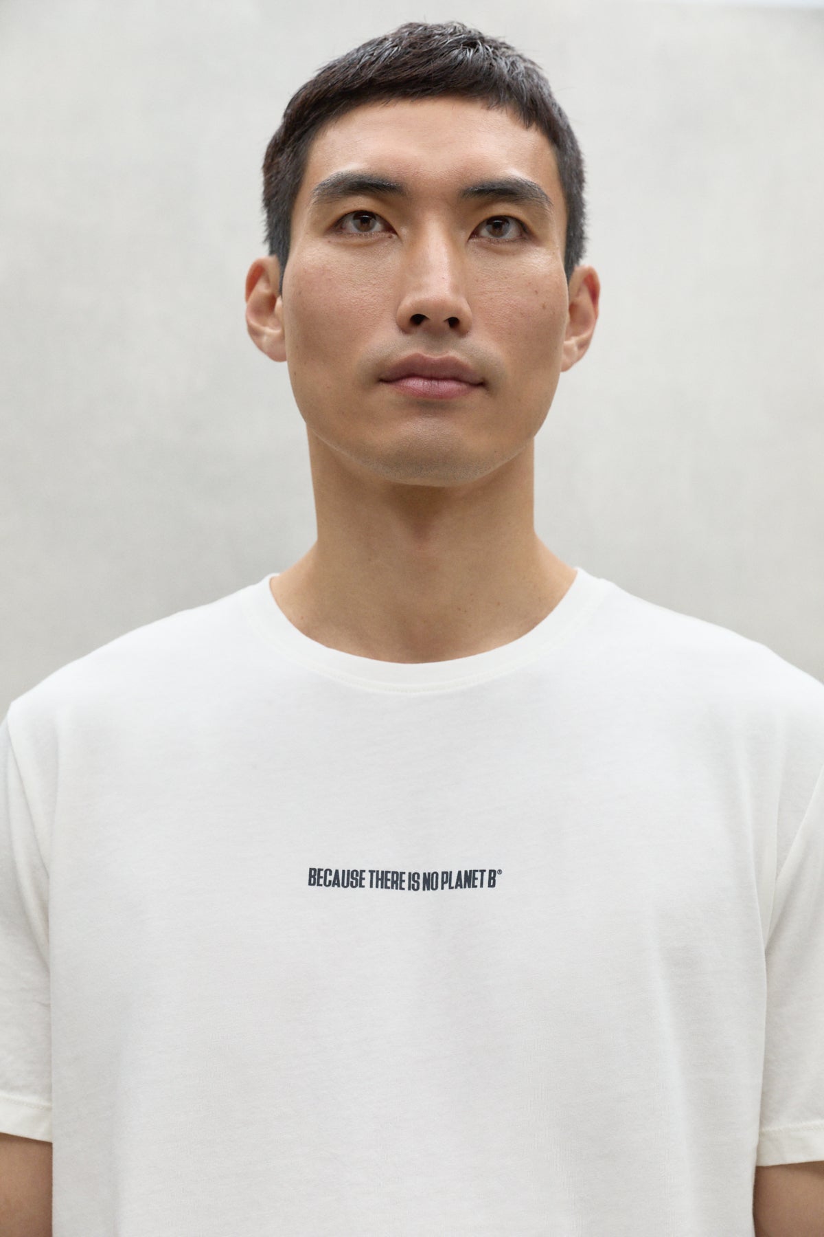 T-shirt made of recycled cotton by ECOALF in off-white with print