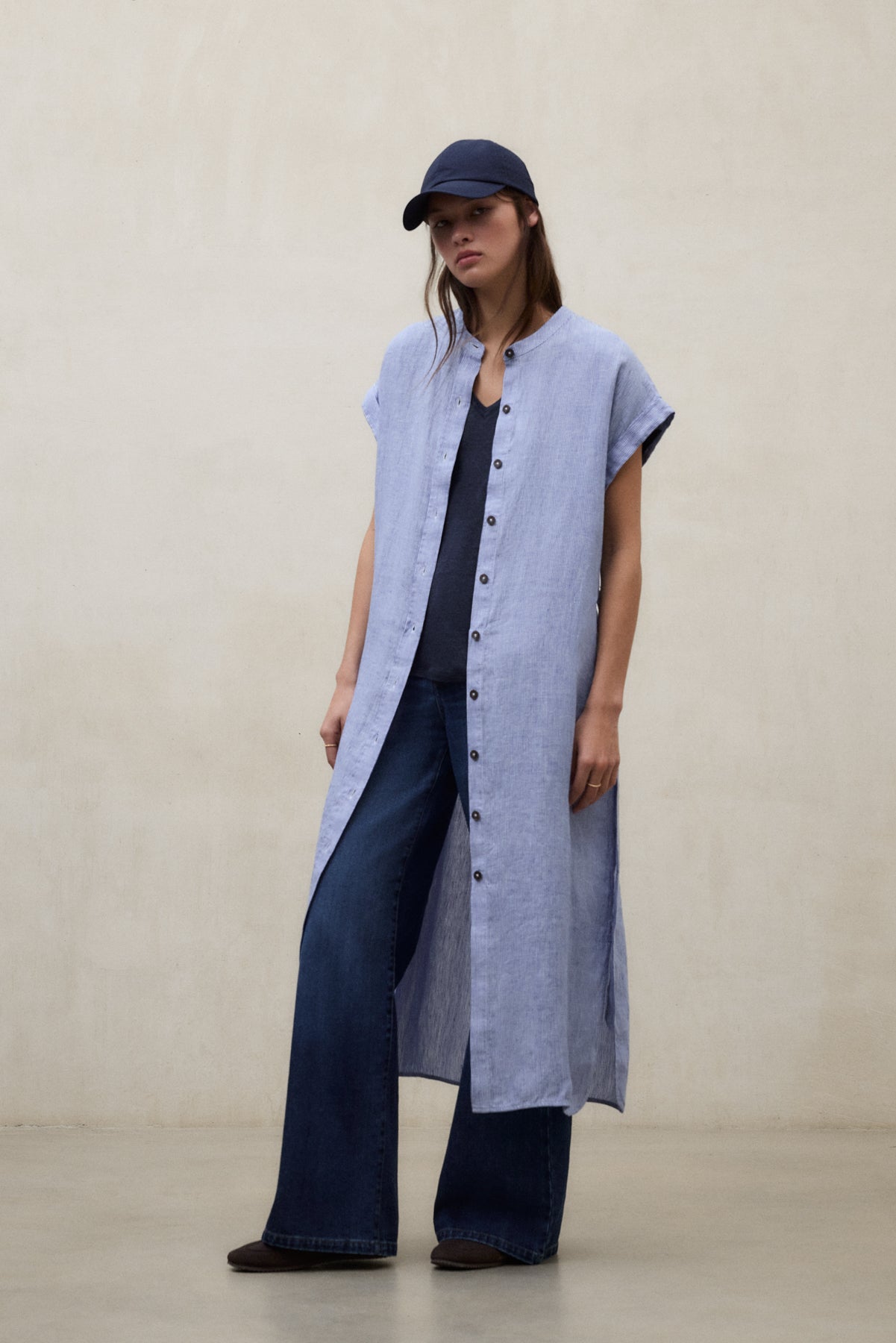 Gestreiftes Kleid AMATISTA aus Leinen von ECOALF