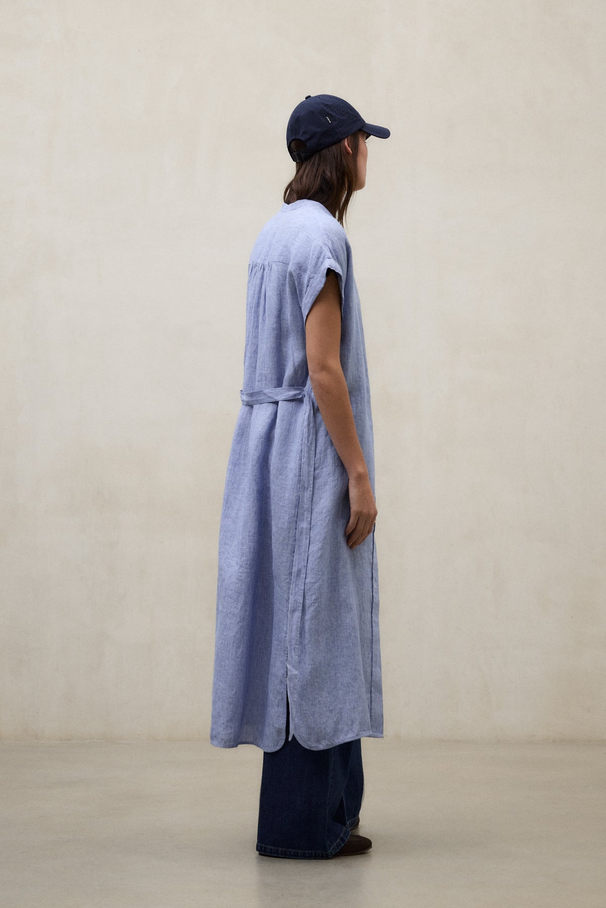 Gestreiftes Kleid AMATISTA aus Leinen von ECOALF