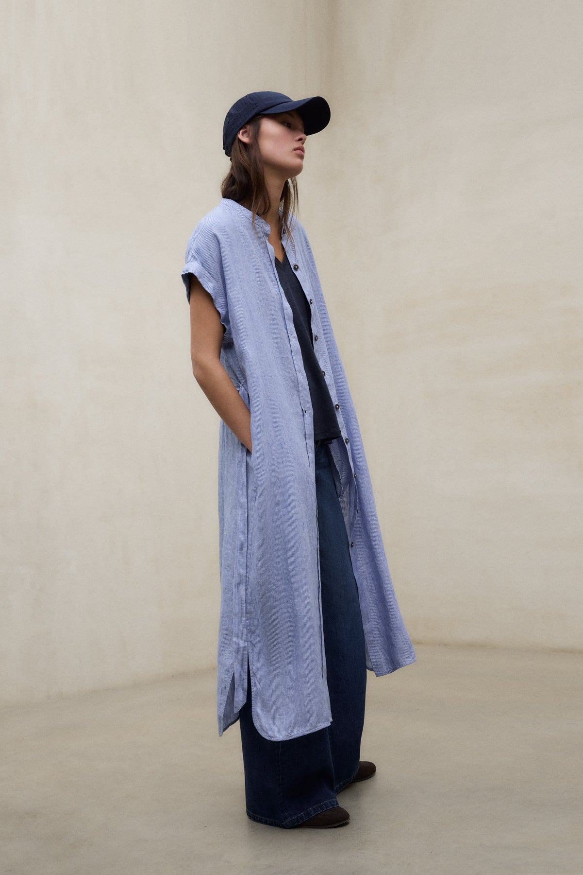 Gestreiftes Kleid AMATISTA aus Leinen von ECOALF