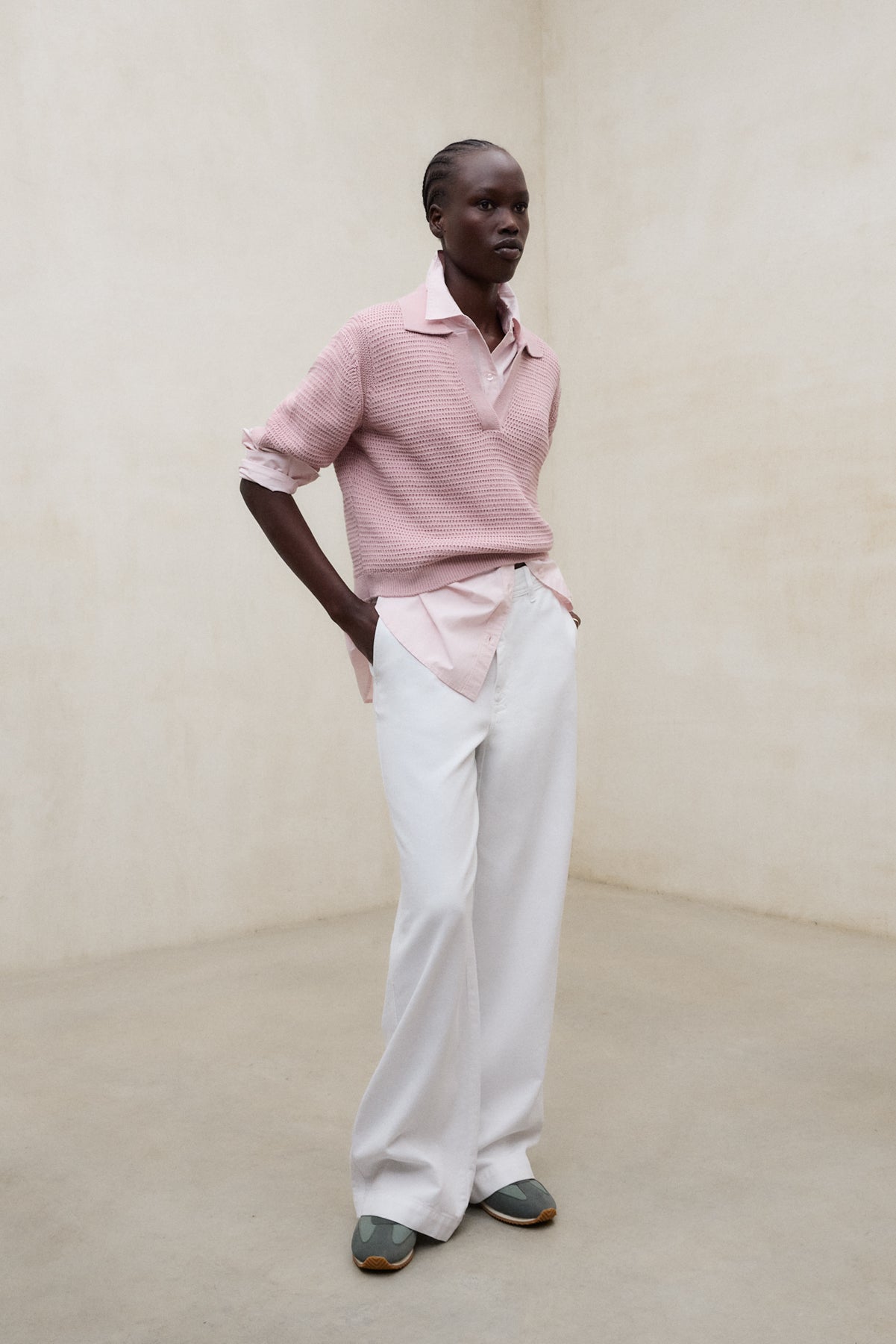 Organic cotton and Tencel™ knit sweater from ECOALF in beige