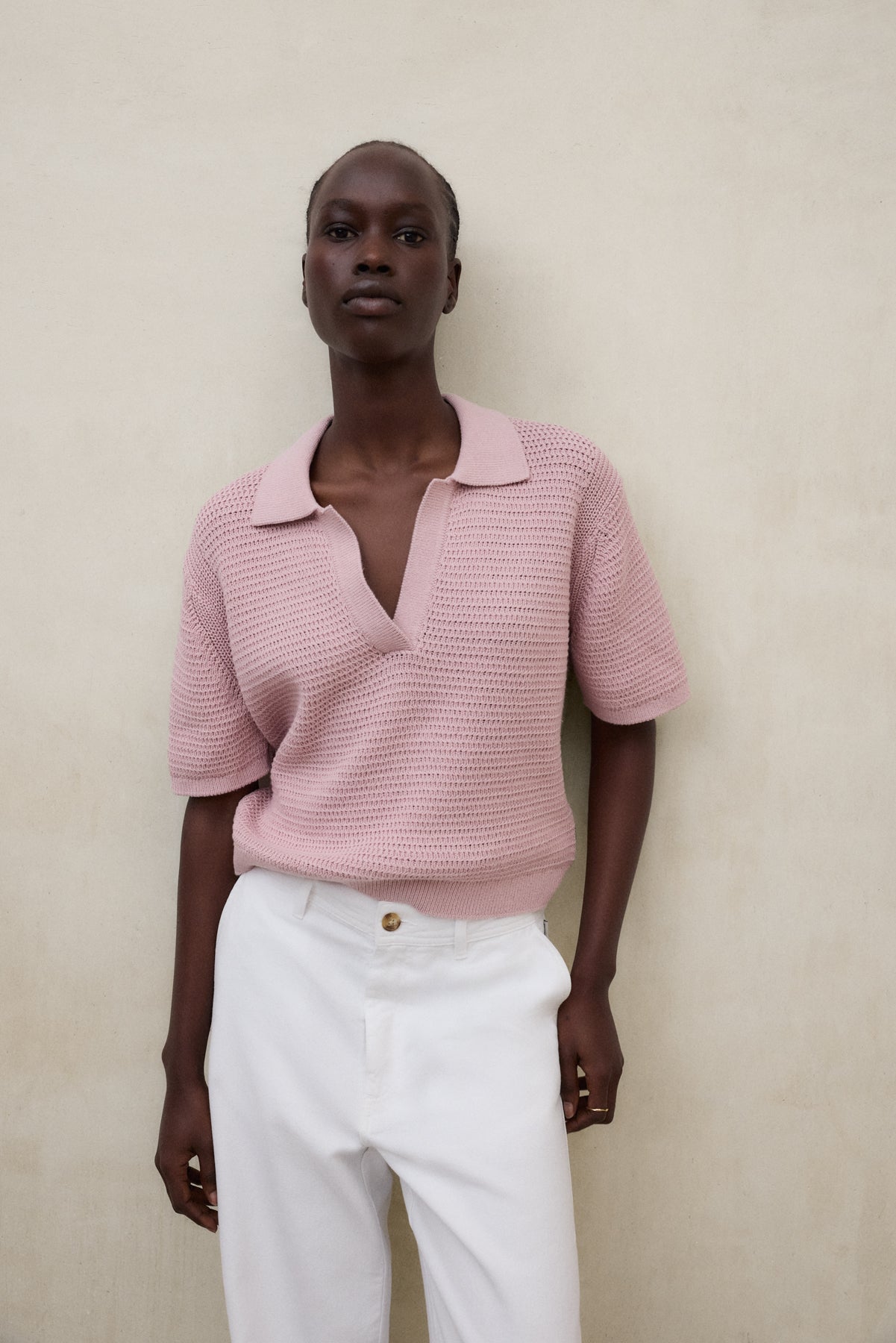 Organic cotton and Tencel™ knit sweater from ECOALF in beige