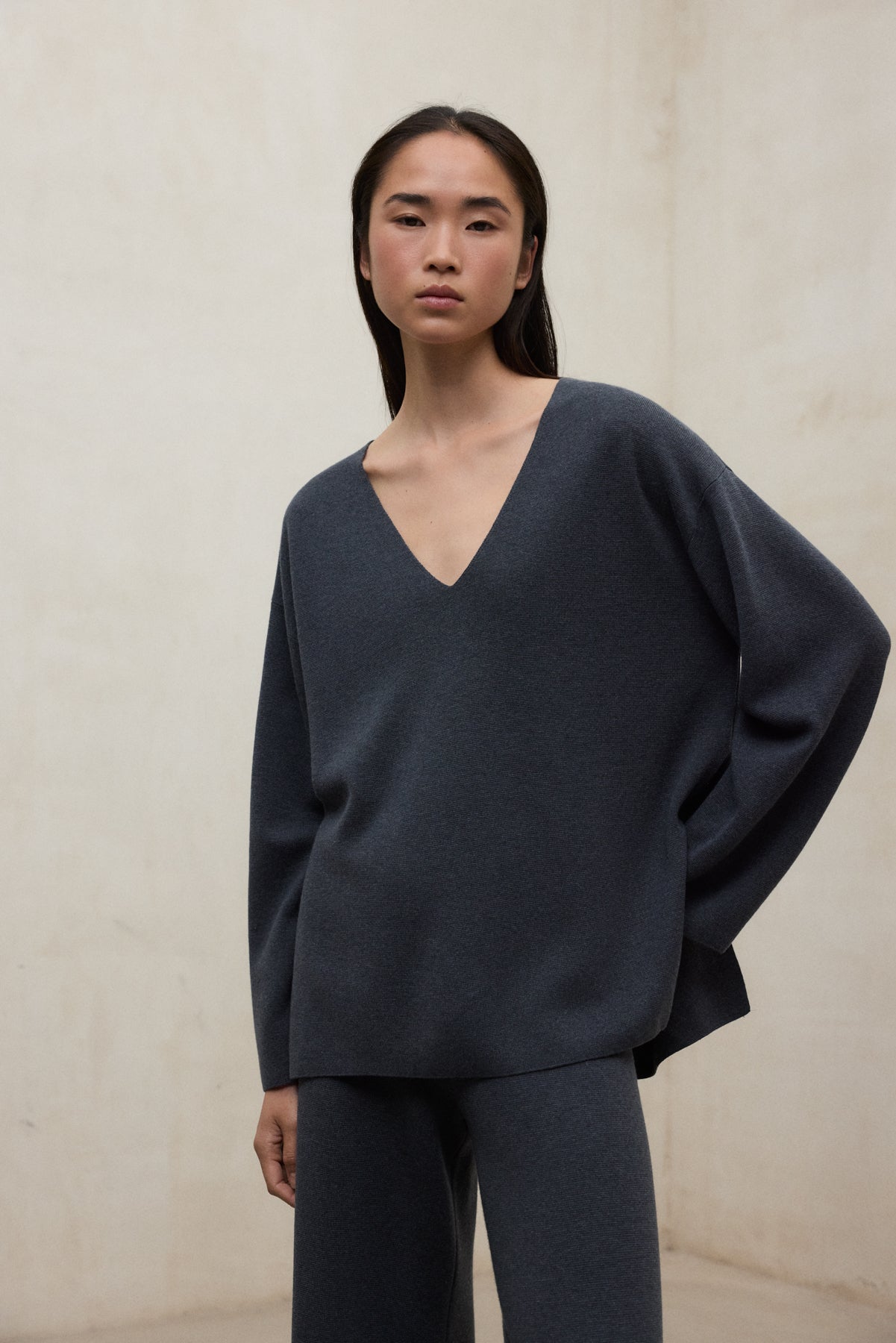 Strickpullover aus Bio Baumwolle und Tencel™ von ECOALF in dunkelblau