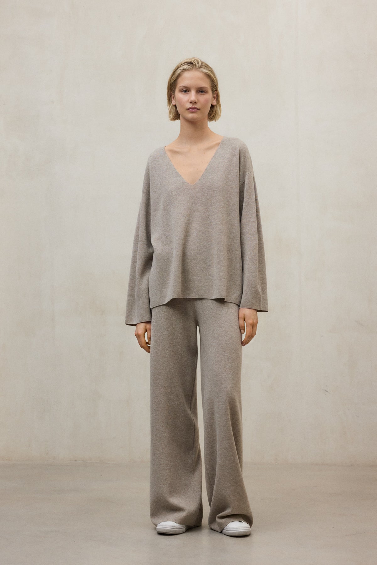 Strickpullover aus Bio Baumwolle und Tencel™ von ECOALF in beige