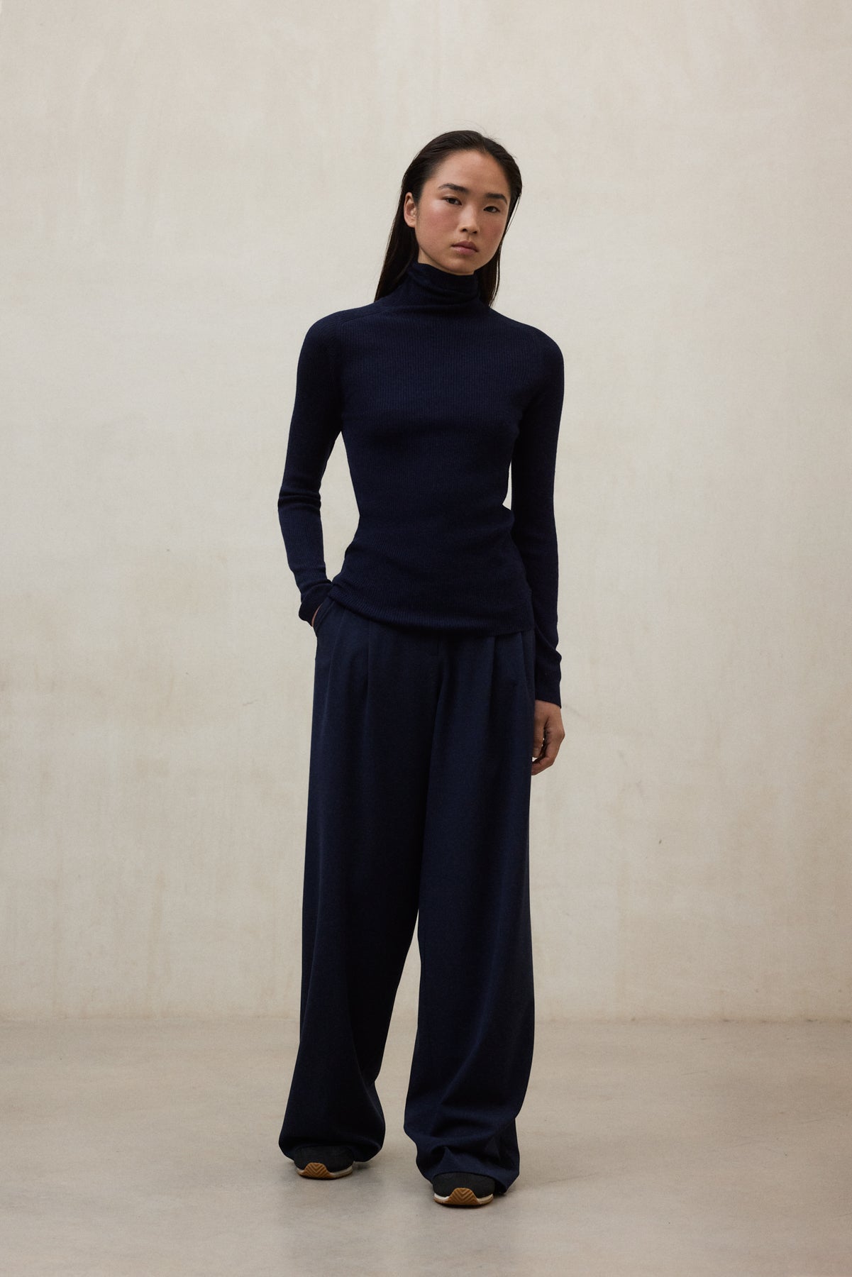 Rollkragenpullover aus Bio Baumwolle und Tencel™ von ECOALF in dunkelblau