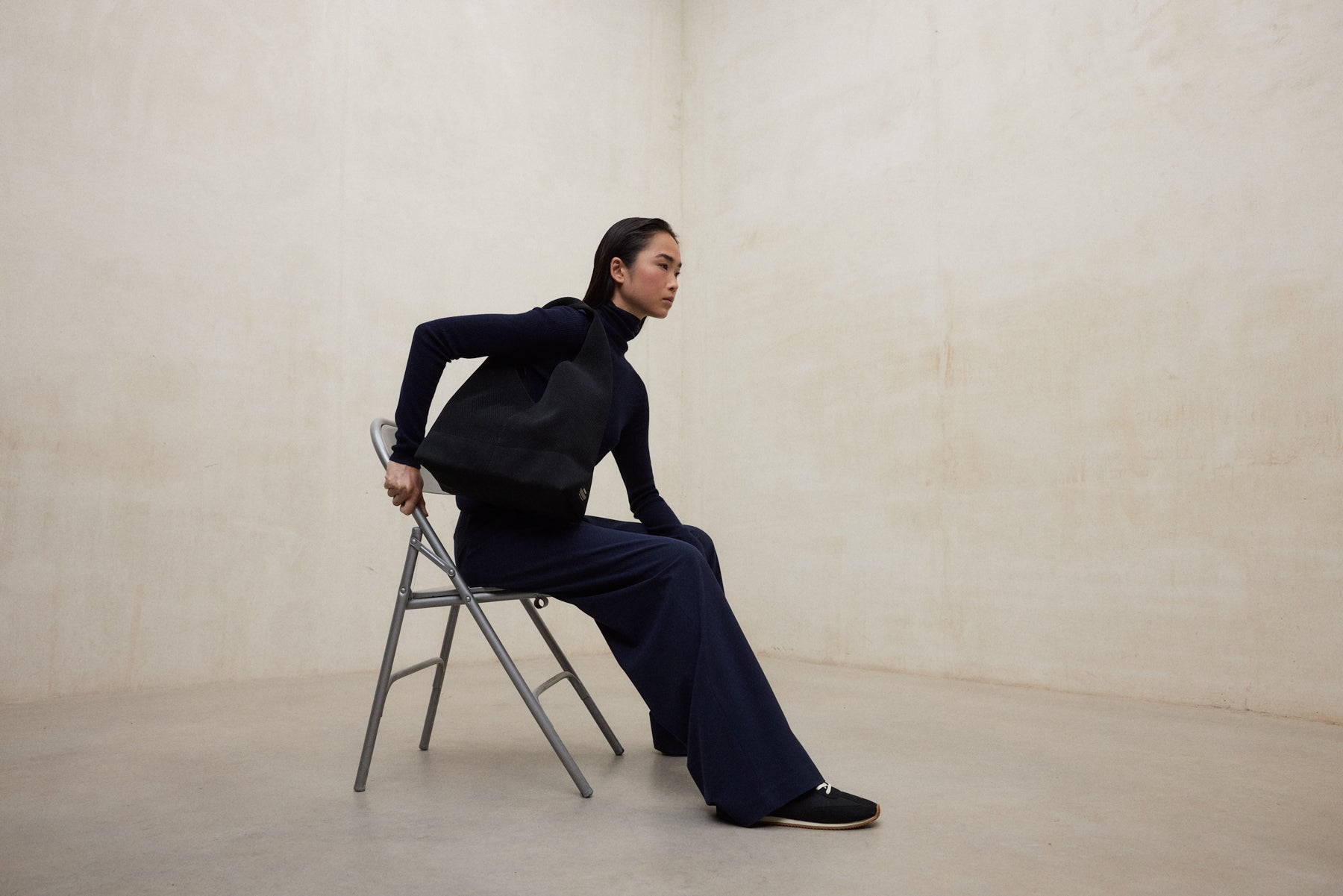 Rollkragenpullover aus Bio Baumwolle und Tencel™ von ECOALF in dunkelblau