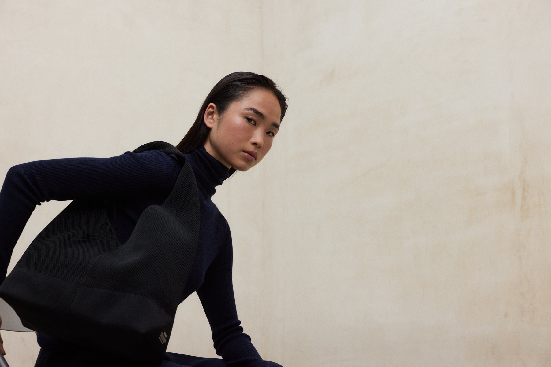 Rollkragenpullover aus Bio Baumwolle und Tencel™ von ECOALF in dunkelblau