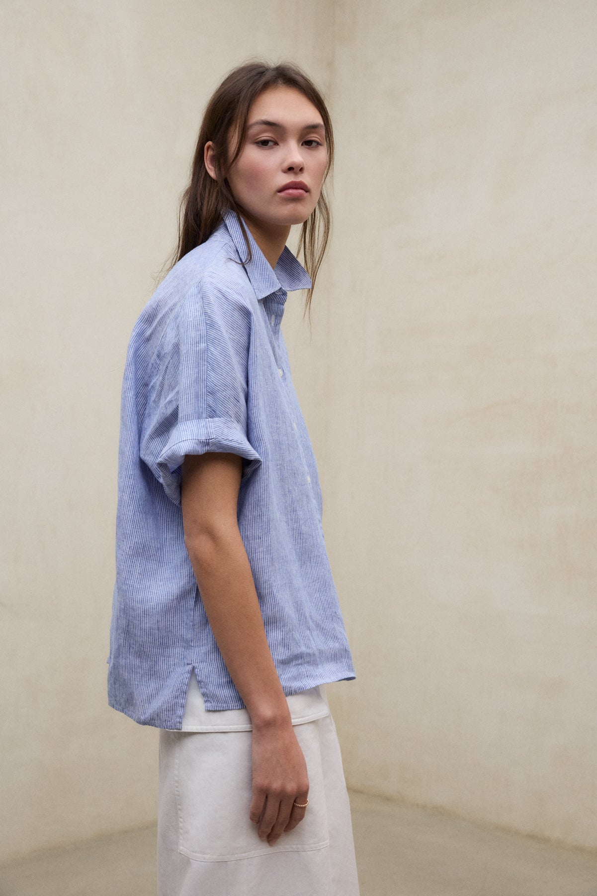 Blouse made of organic and recycled cotton by ECOALF in dark blue