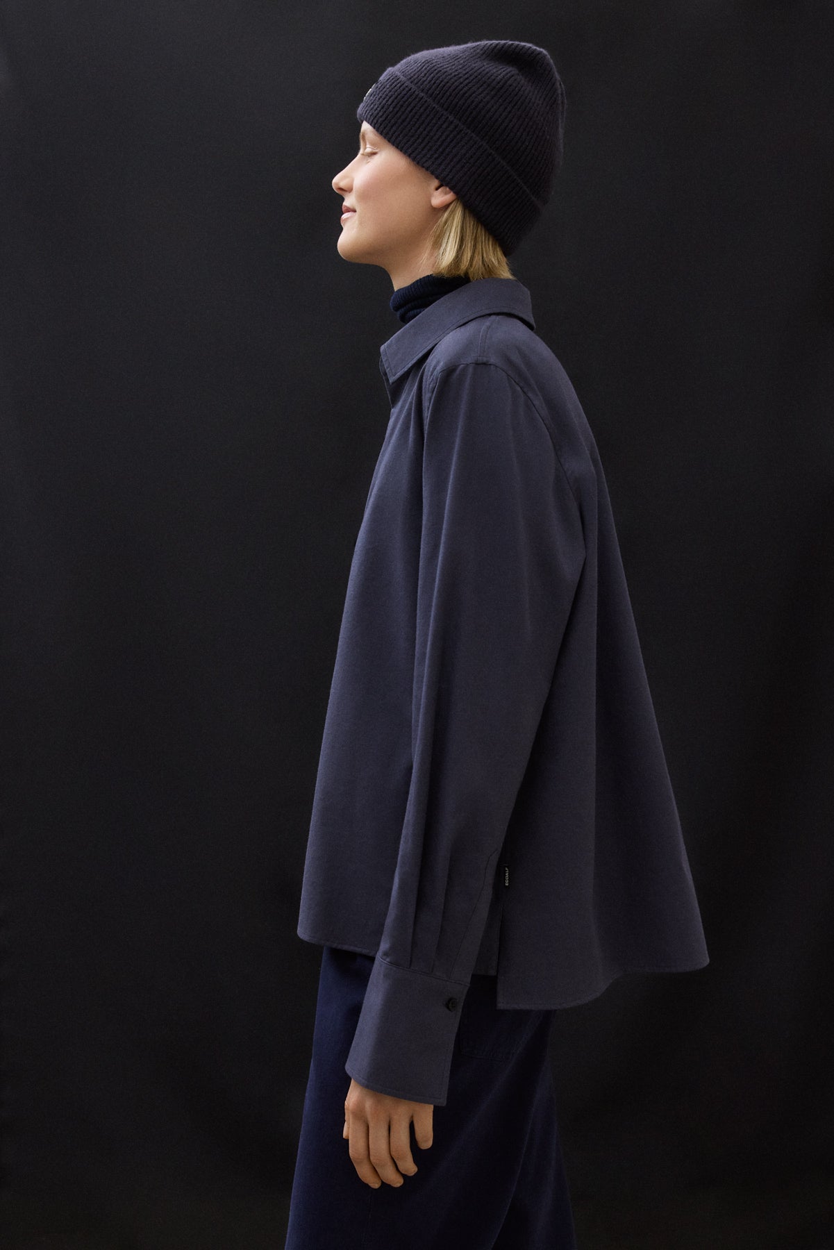 Bluse aus Bio- und recycleter Baumwolle von ECOALF in dunkelblau