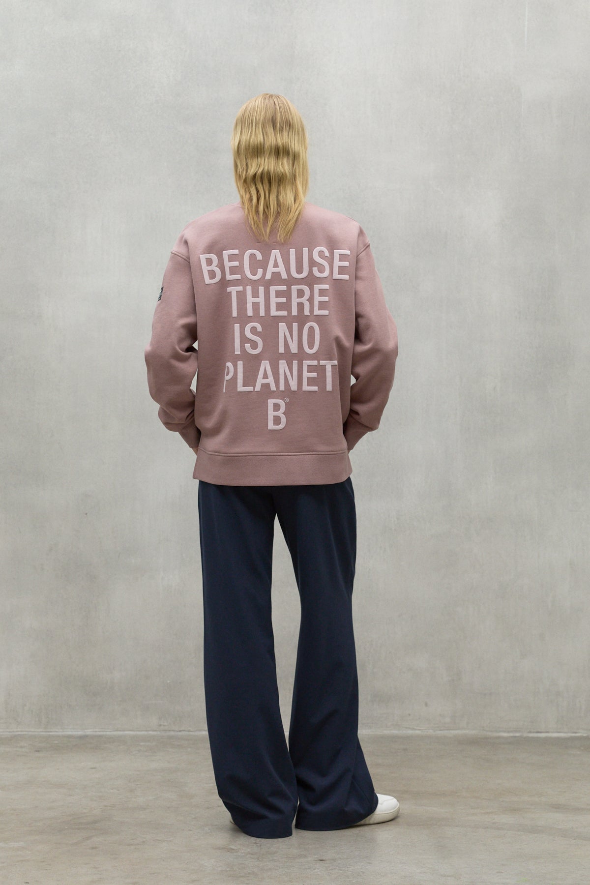 Sweatshirt mit Print aus 100% recyleter und Bio-Baumwolle von ECOALF in rosé