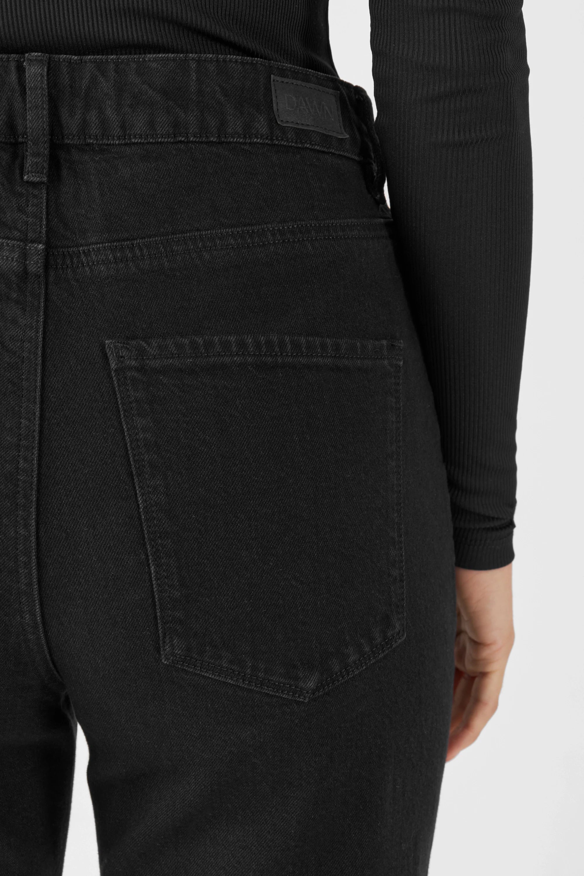 Black MORNING Regular Straight jeans made from organic cotton by Dawn Denim