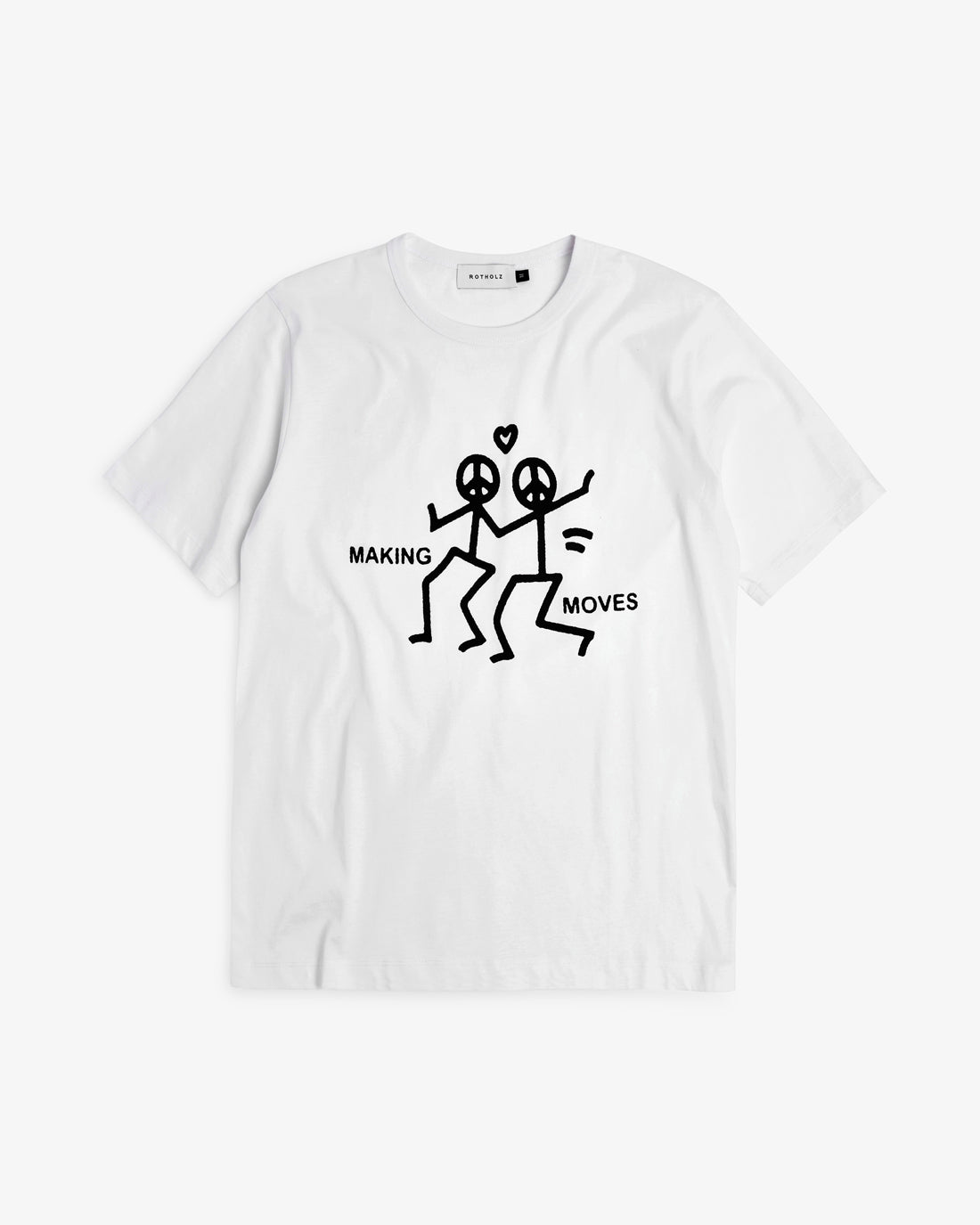 Weisses T-Shirt Making Moves aus 100% Bio-Baumwolle von Rotholz