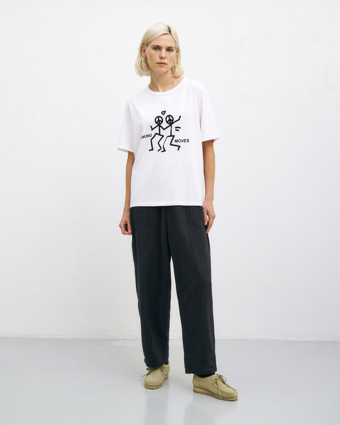 Weisses T-Shirt Making Moves aus 100% Bio-Baumwolle von Rotholz