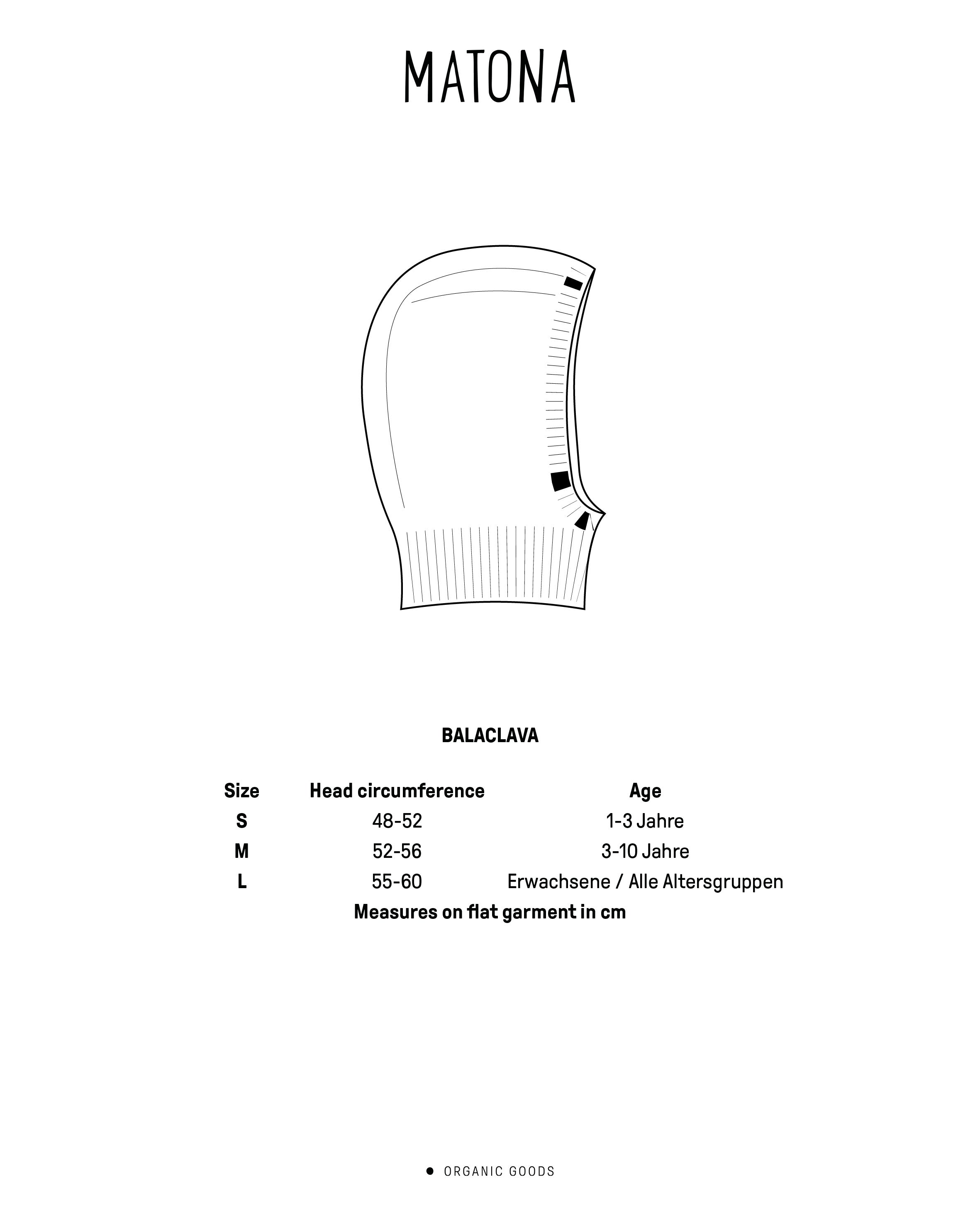 Blaue Balaclava azure aus Bio-Baumwolle von Matona