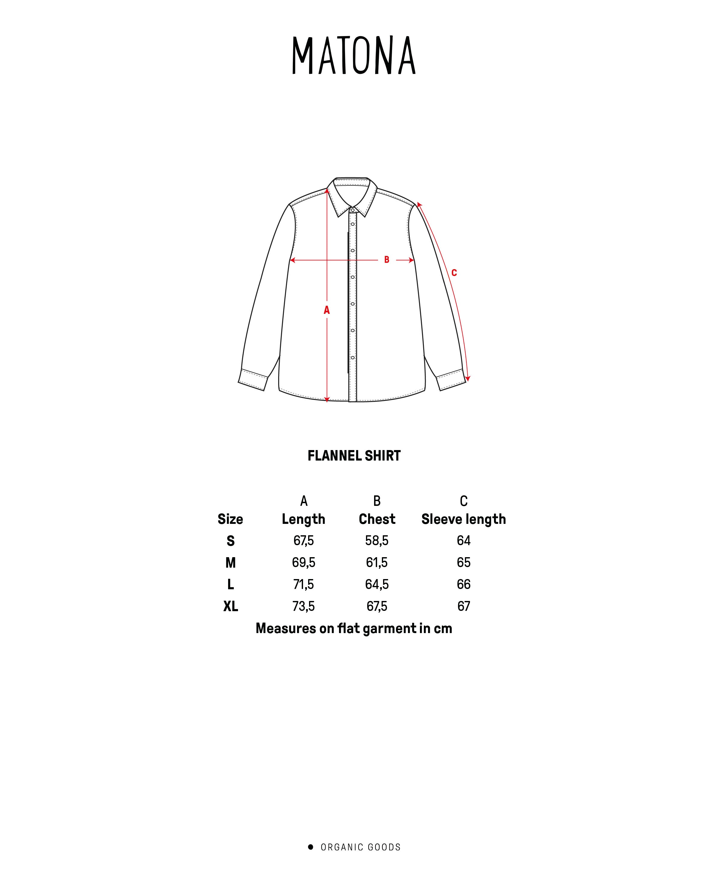 Karriertes Flannelhemd aus 100% Bio-Baumwolle von Matona