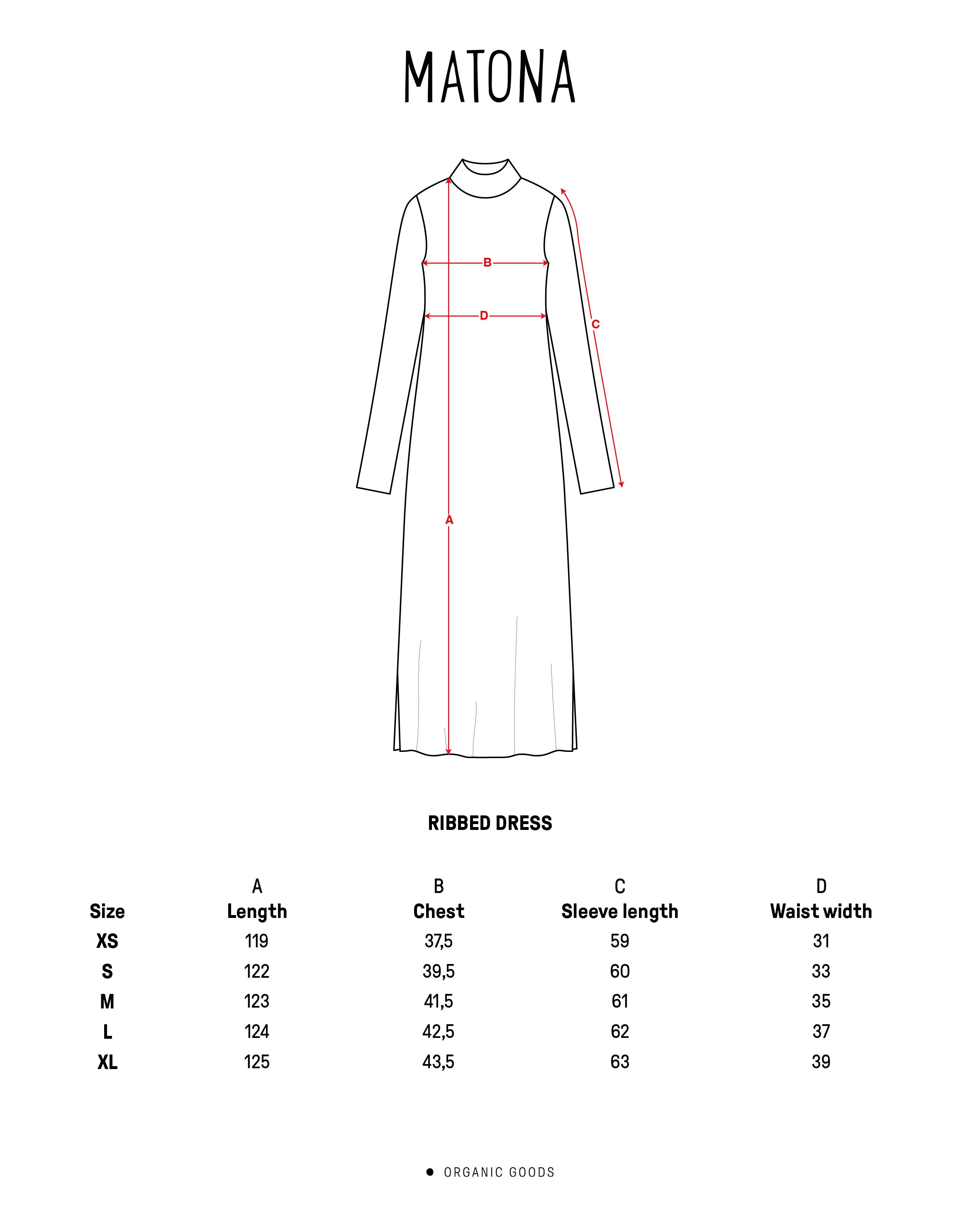 Schwarzes Strickkleid onyx aus 100% Bio-Baumwolle von Matona