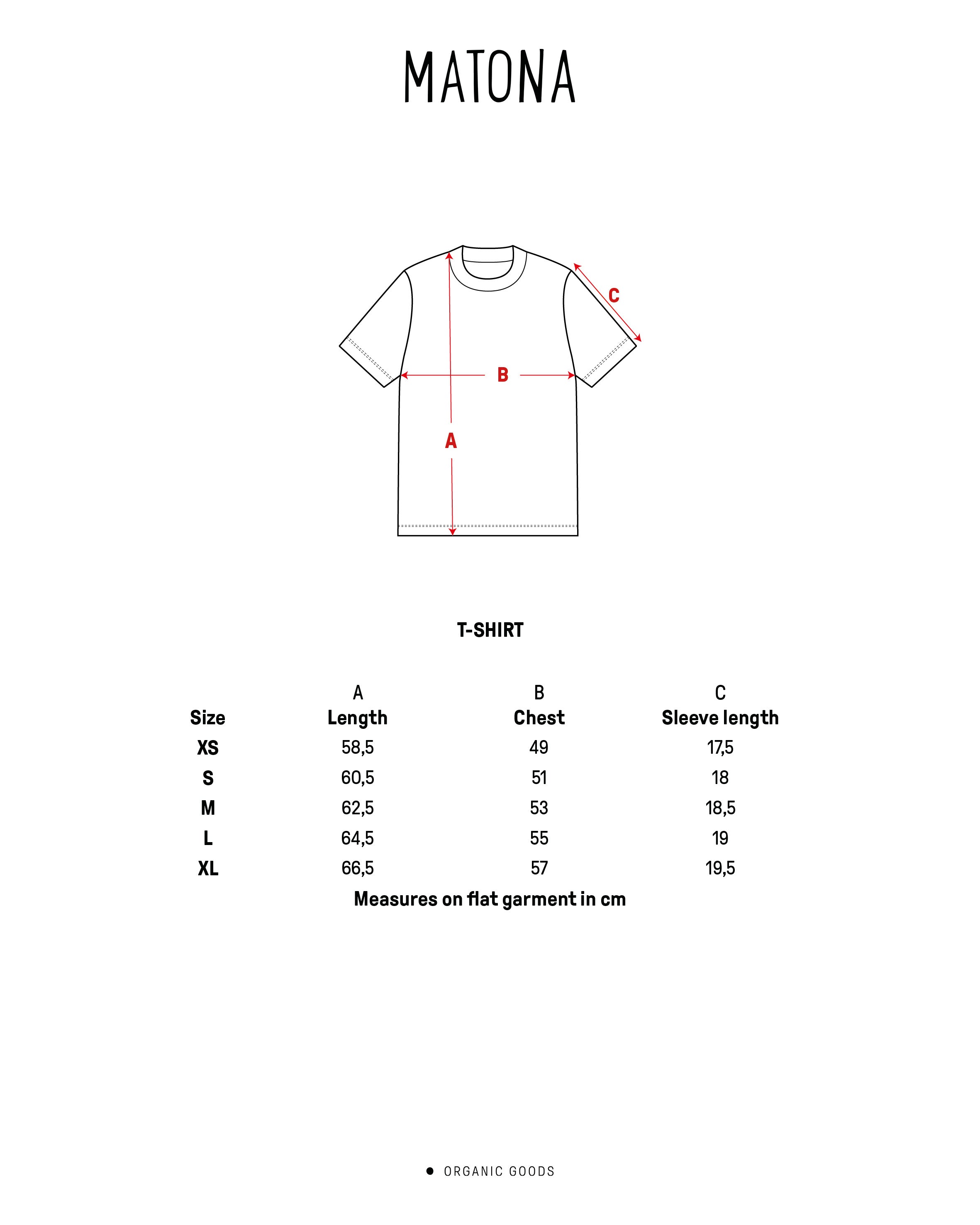 Weisses T-Shirt aus 100% Bio-Baumwolle von Matona