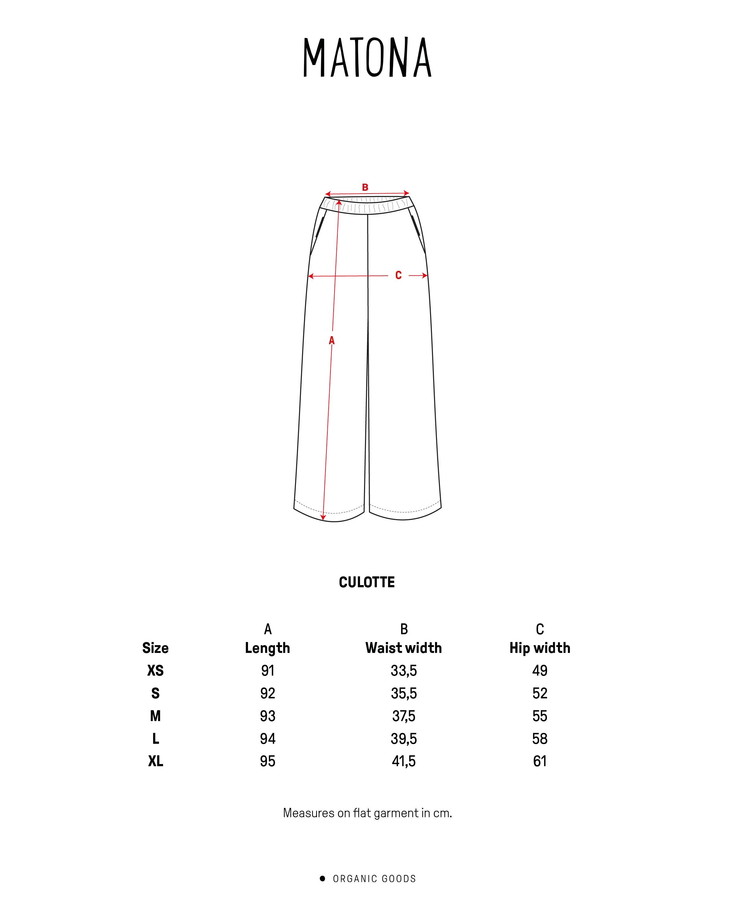 Orange Culotte Hose aus 100% Leinen von Matona