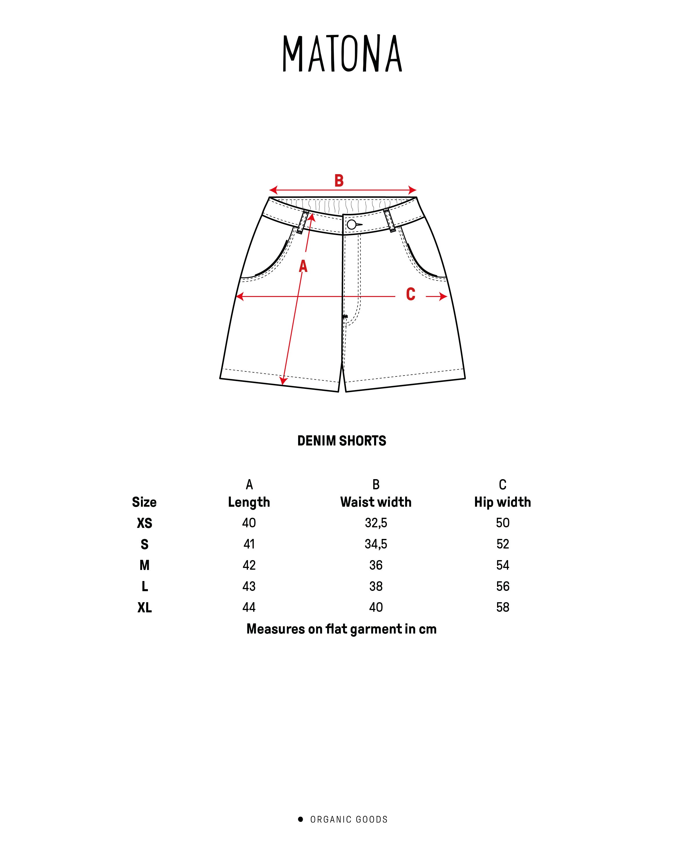 Blaue Shorts aus Bio-Baumwolle von Matona