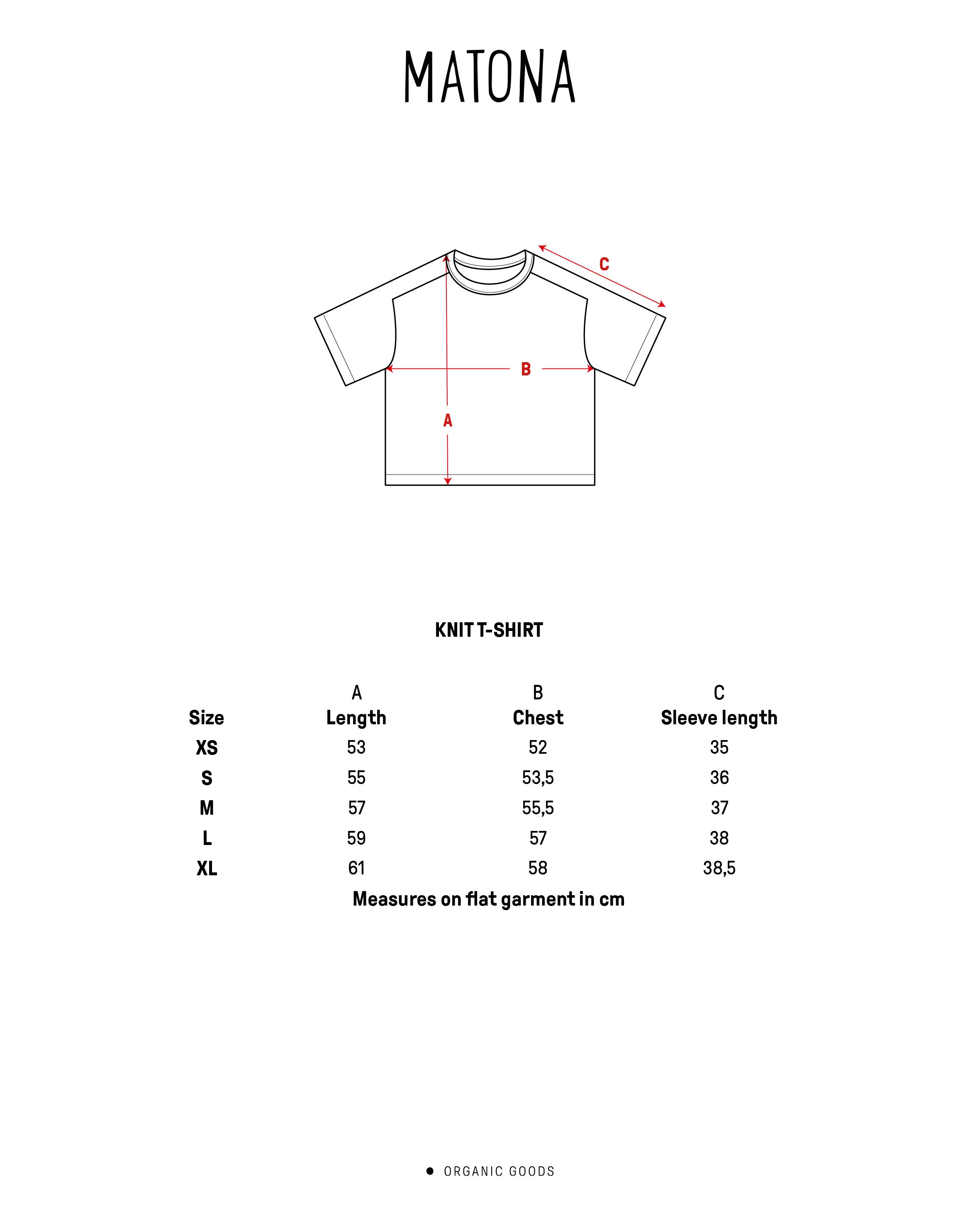 Lila Gestrickets T-Shirt aus Bio-Baumwolle von Matona