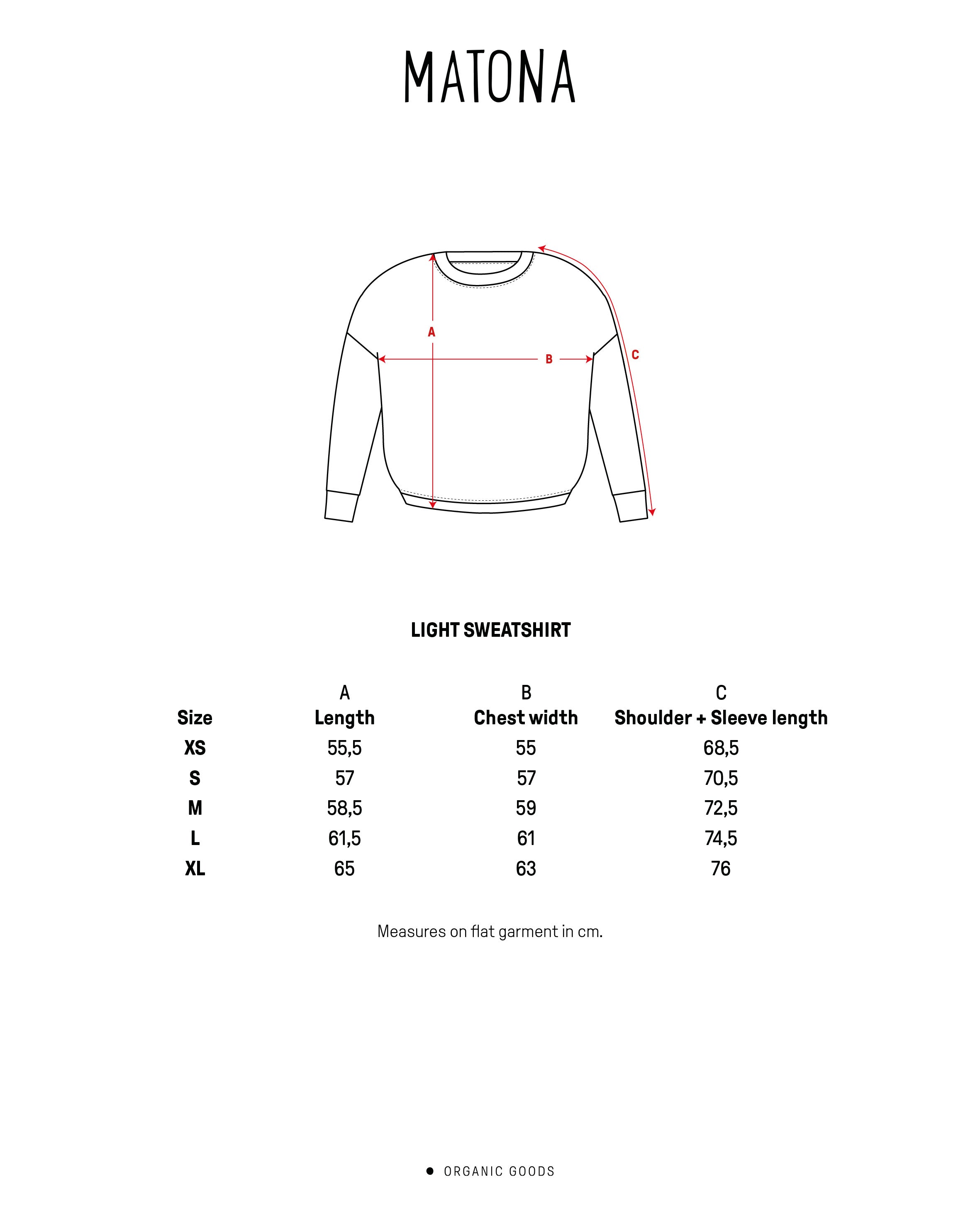 Hellbraunes Sweatshirt aus 100% Bio-Baumwolle von Matona