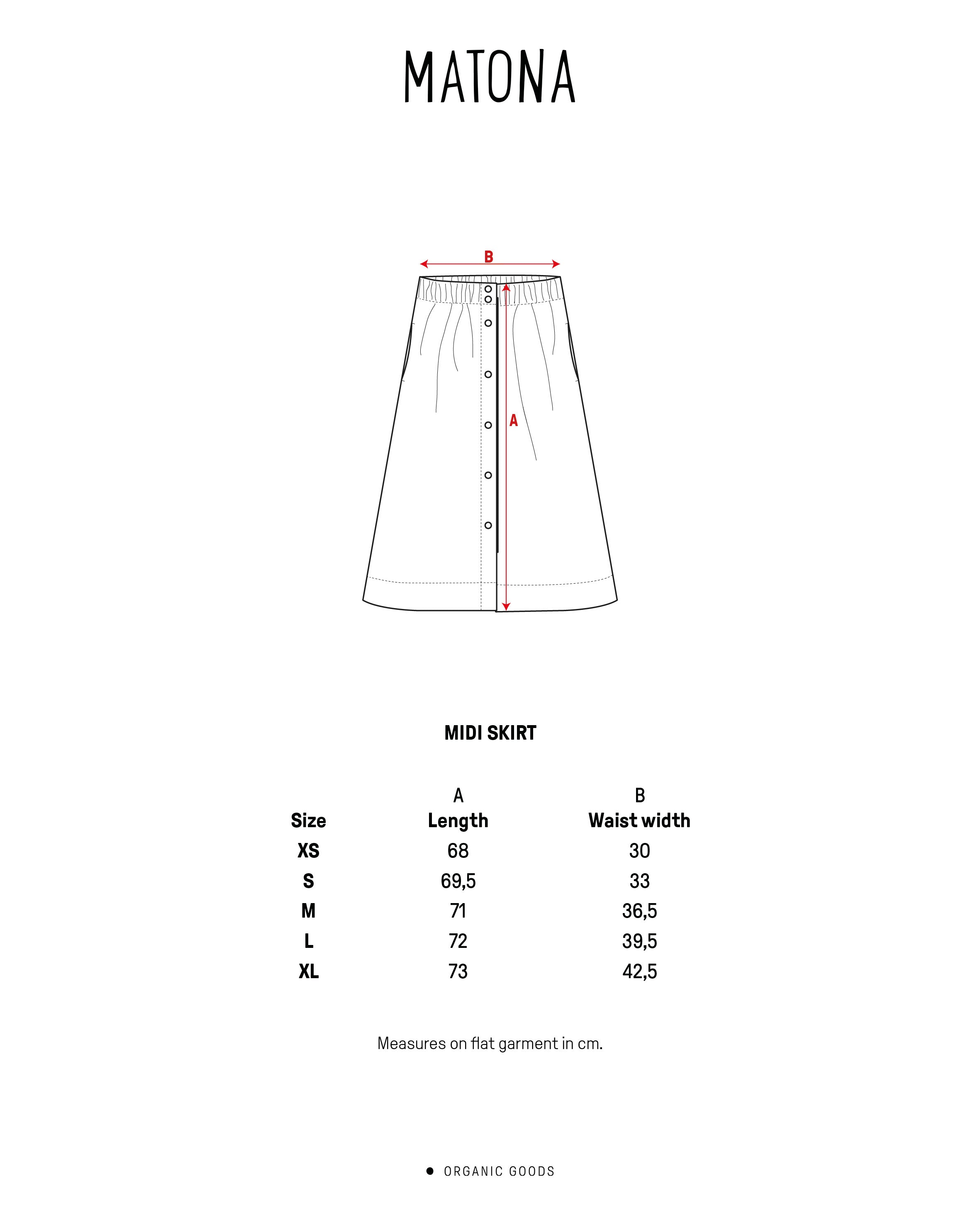 Gestreifter Rock aus 100% Leinen von Matona