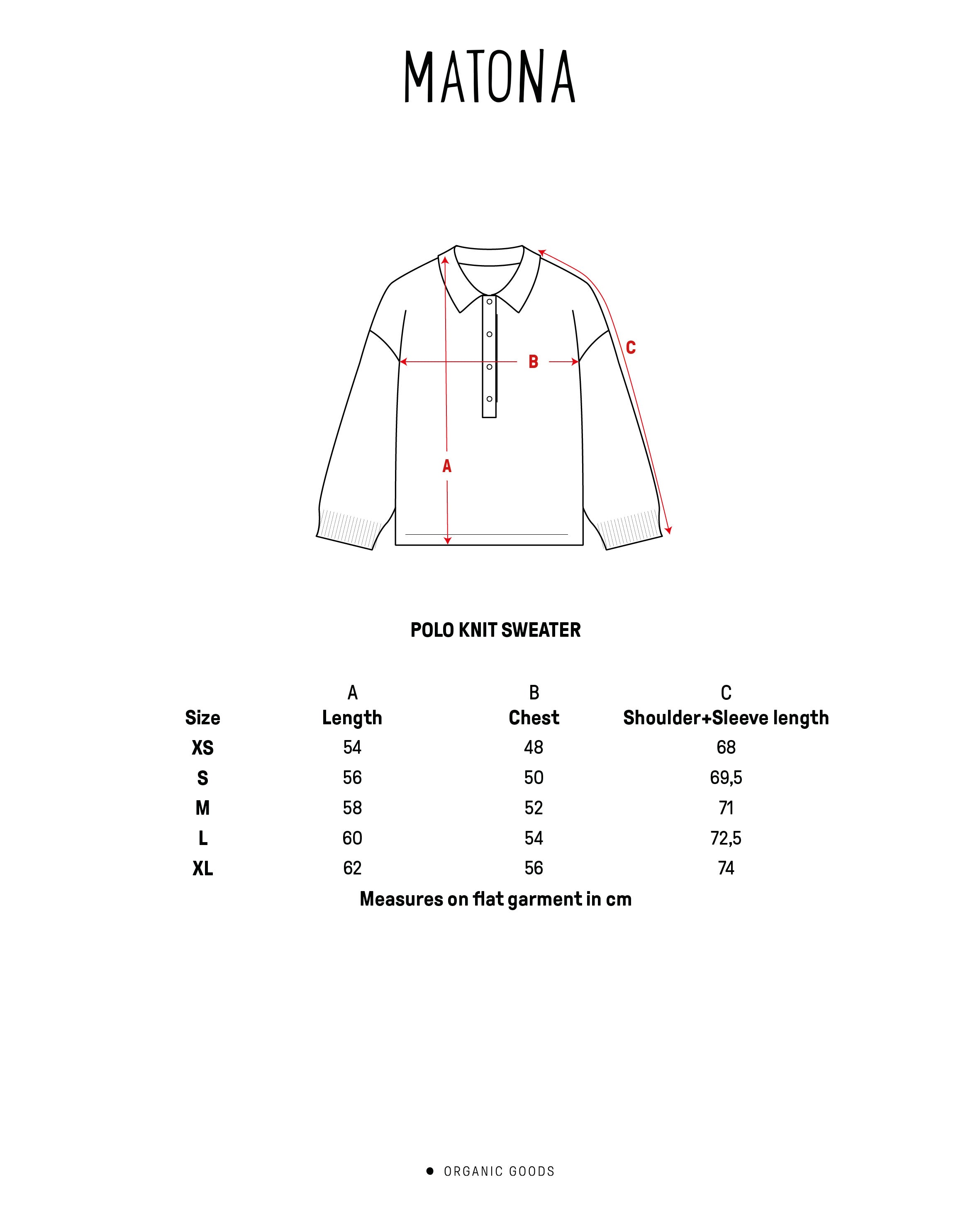 Beiger Polo Strickpullover aus 100% Bio-Baumwolle von Matona