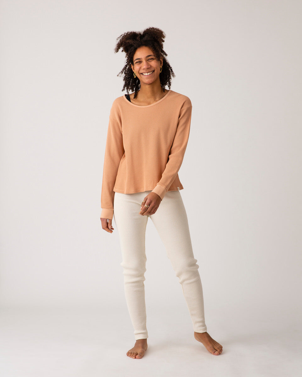 White ecru leggings made of organic cotton from Matona