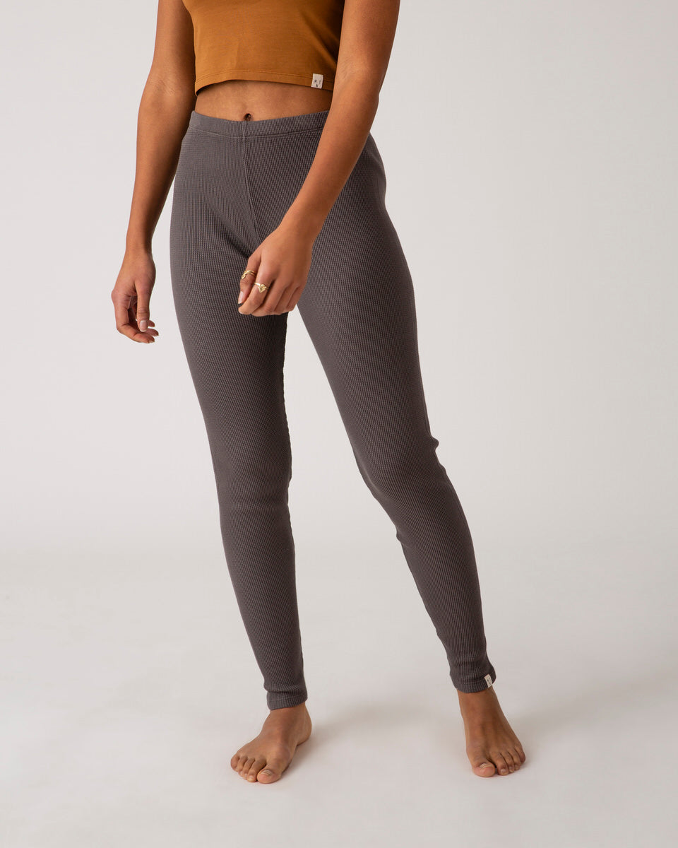 Graue Leggings graphite aus Bio-Baumwolle von Matona