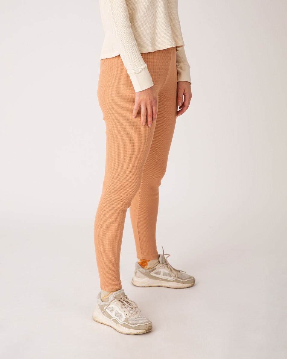 Orange-braune Leggings terracotta aus Bio-Baumwolle von Matona