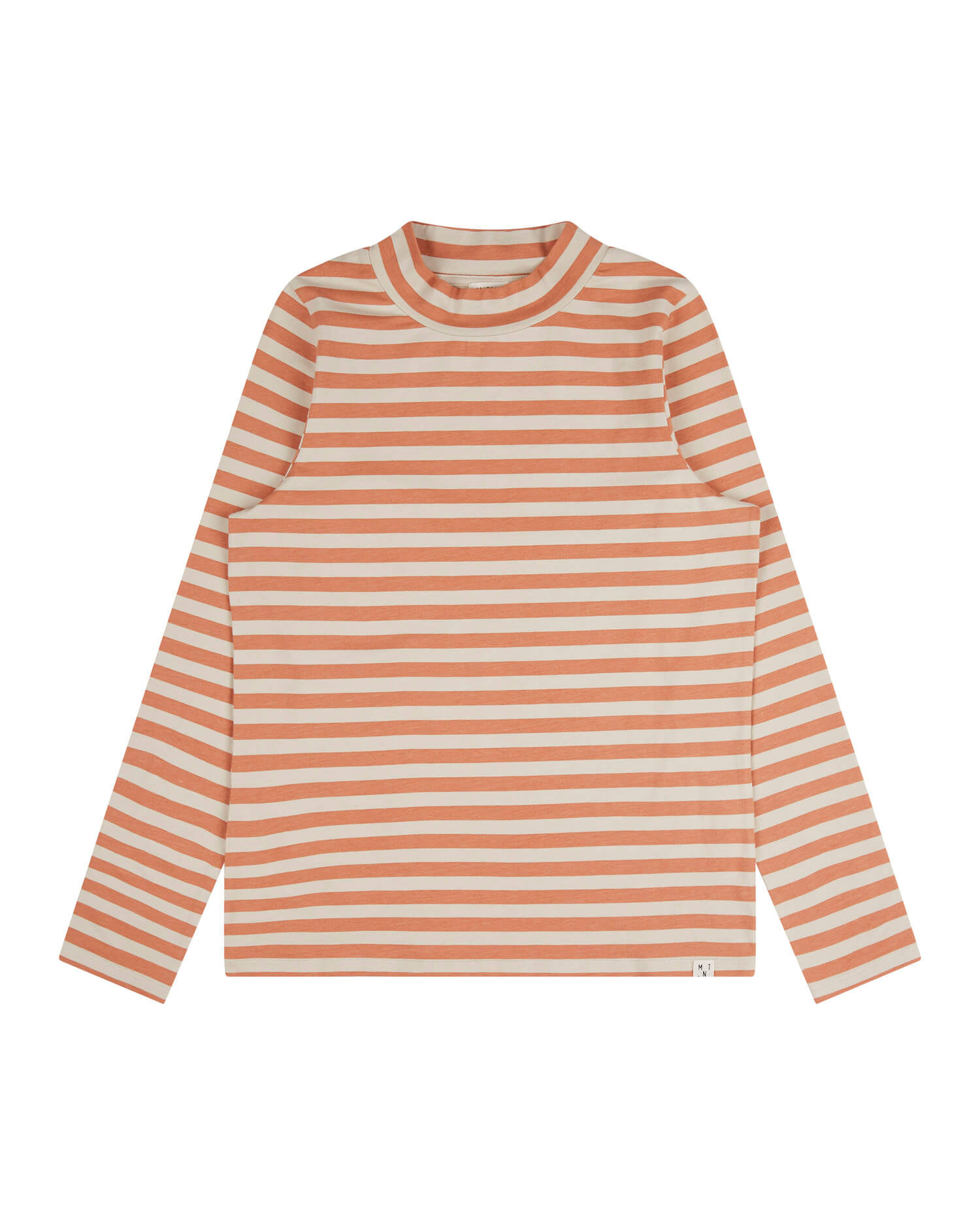 Chemise à manches longues rayée orange en coton biologique de Matona