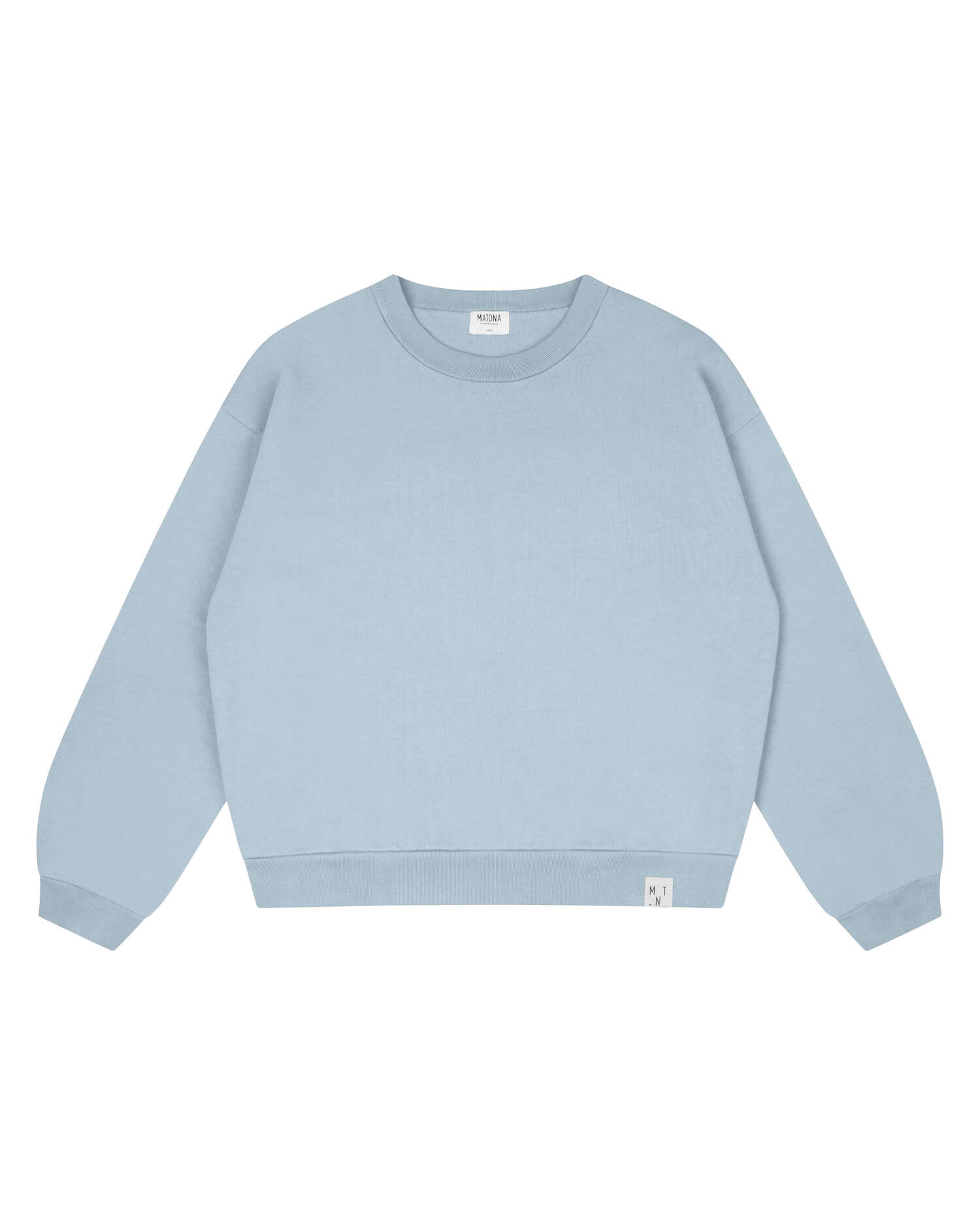 Light blue organic cotton sweater from Matona