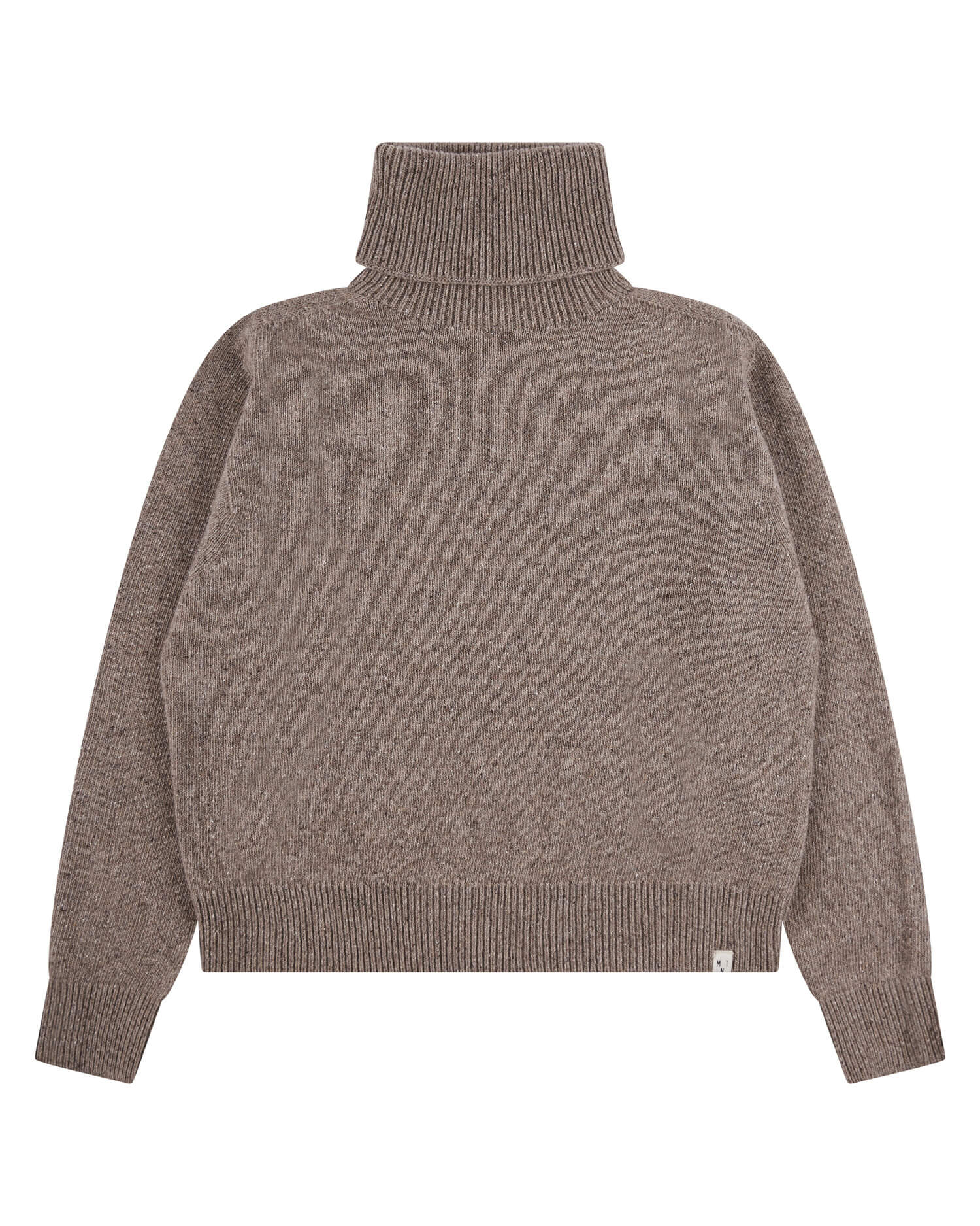 Brauner Rollkragenpullover aus Wolle & Seide von Matona