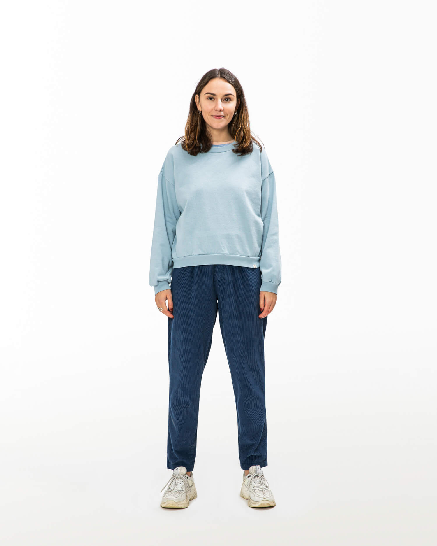 Light blue organic cotton sweater from Matona