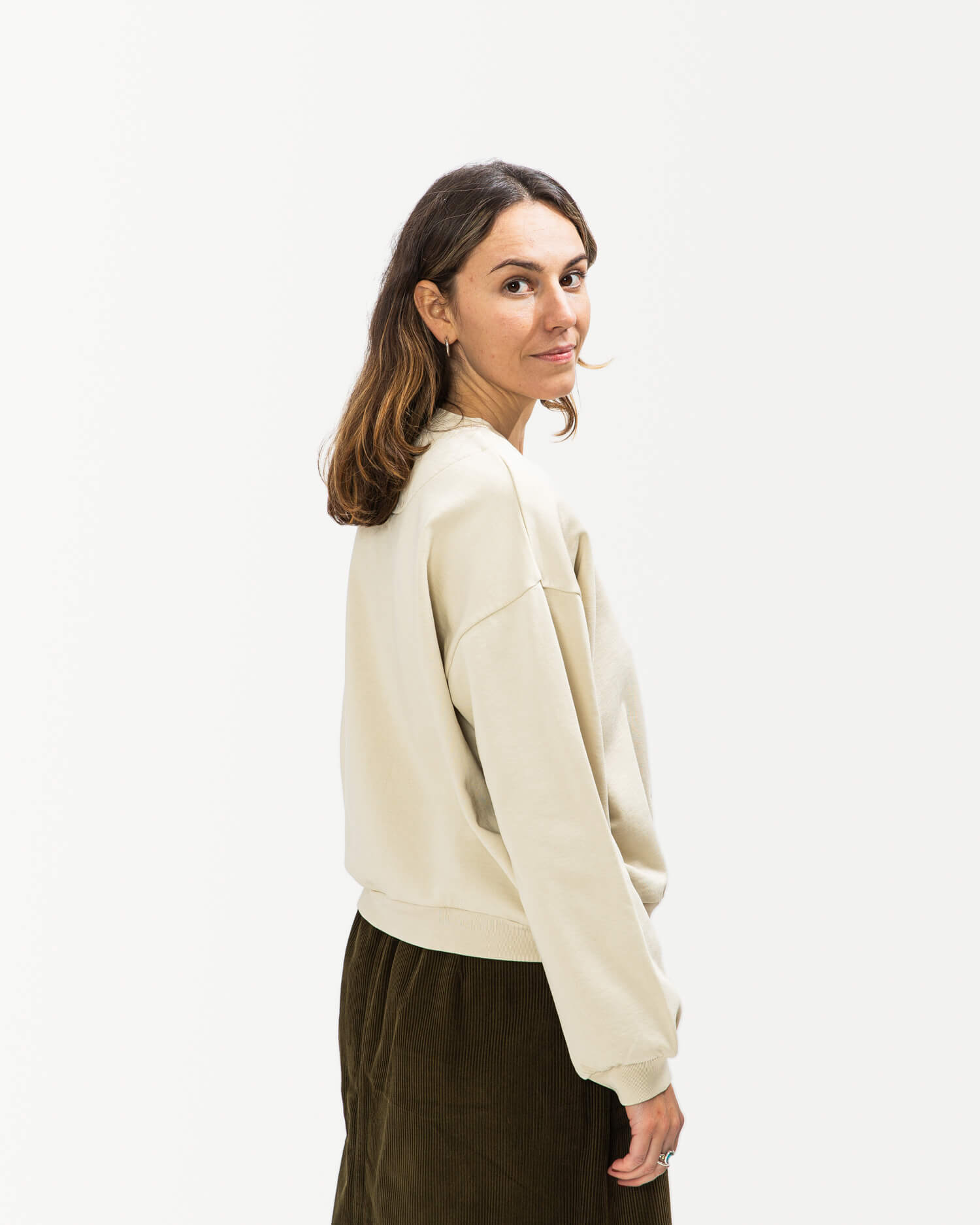 Beige sweatshirt made of organic cotton from Matona